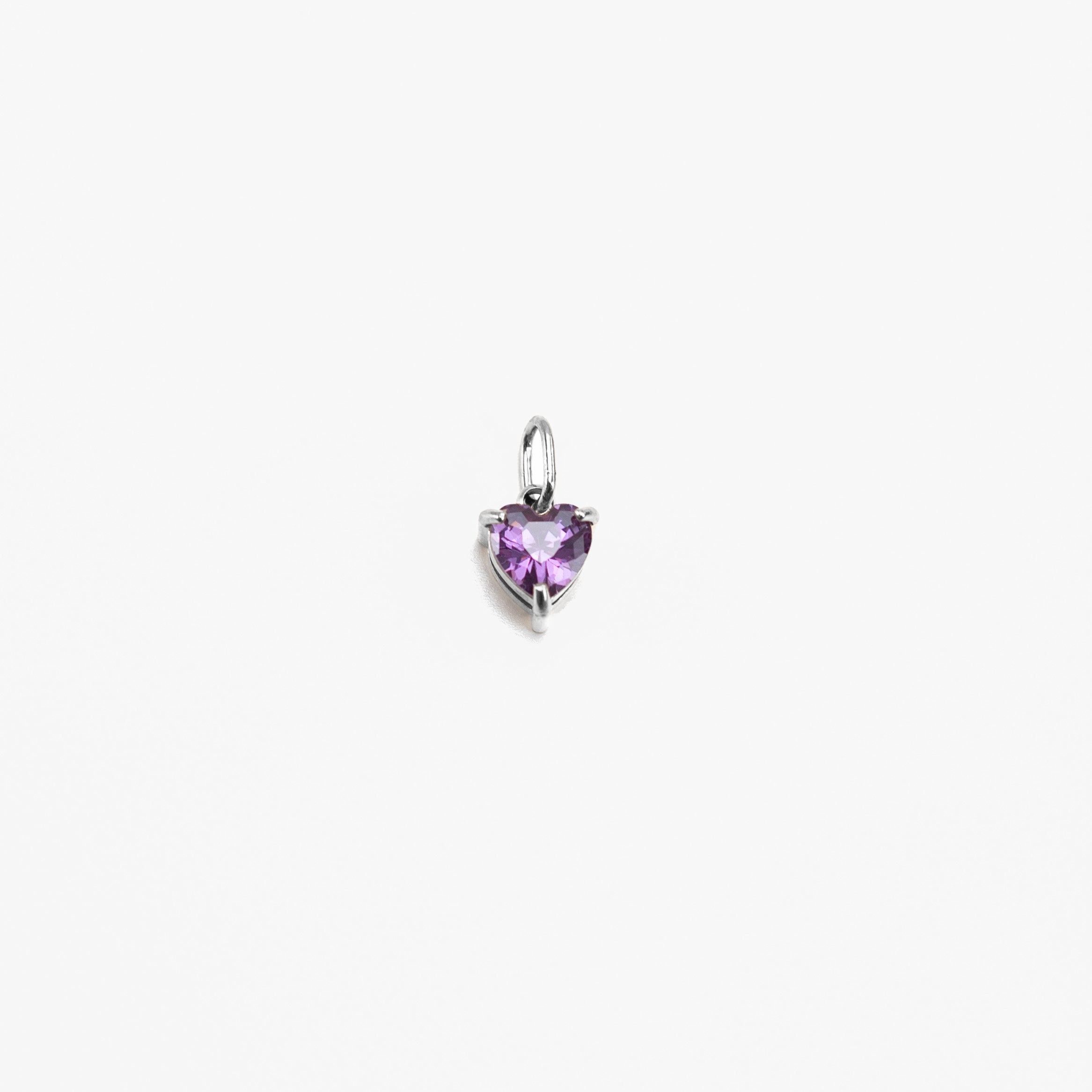 Birthstone Heart - Silver - Image 3