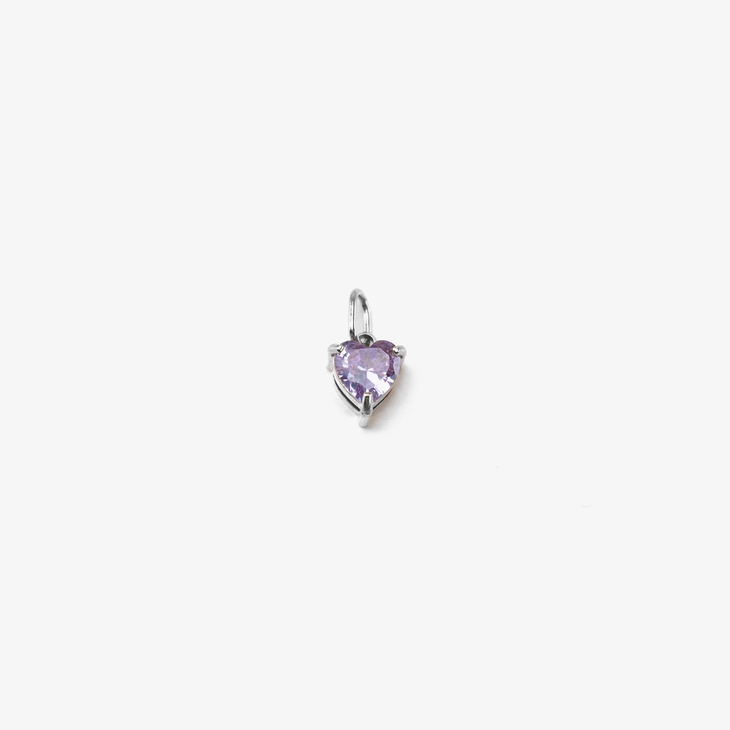 Birthstone Heart - Silver - Image 7