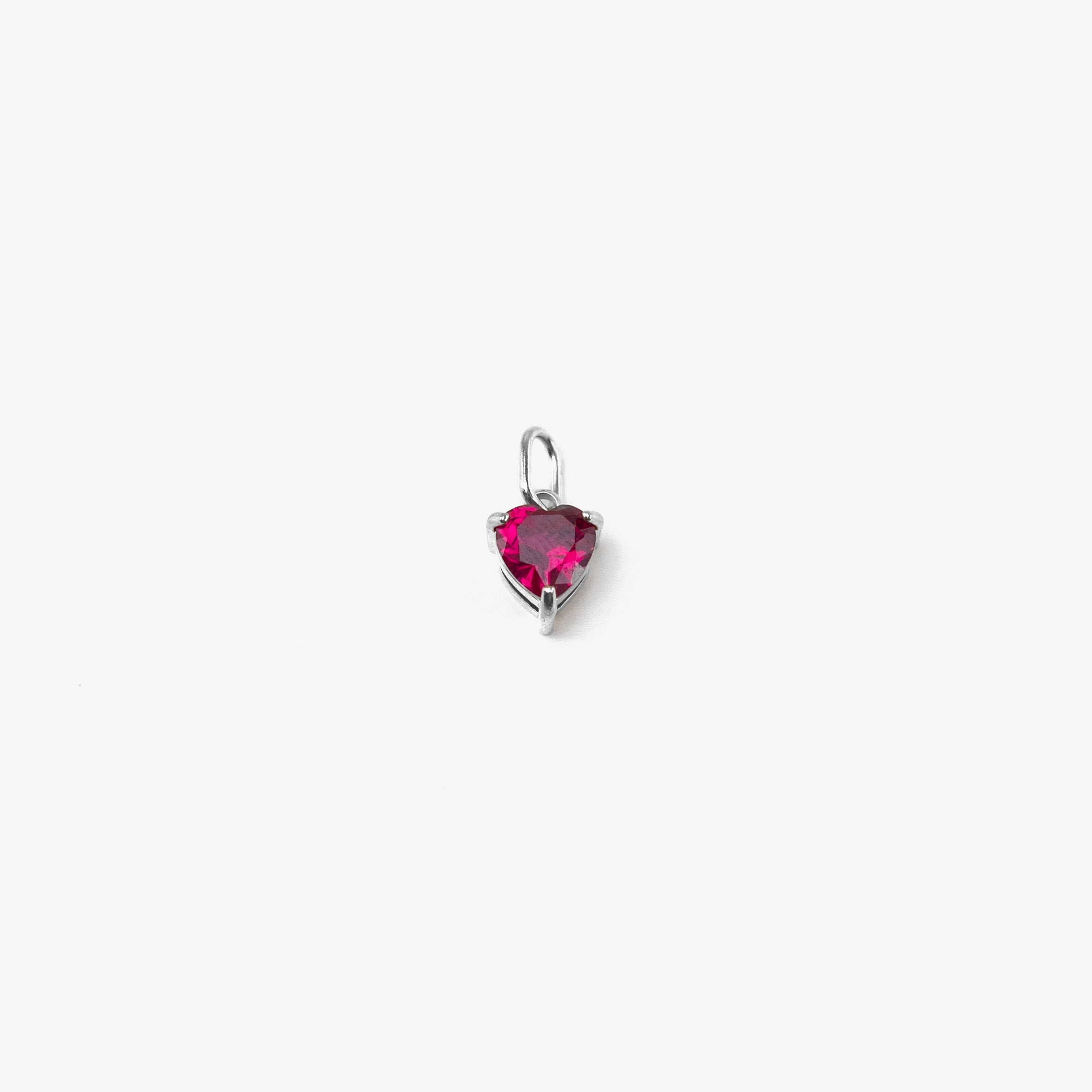Birthstone Heart - Silver - Image 8