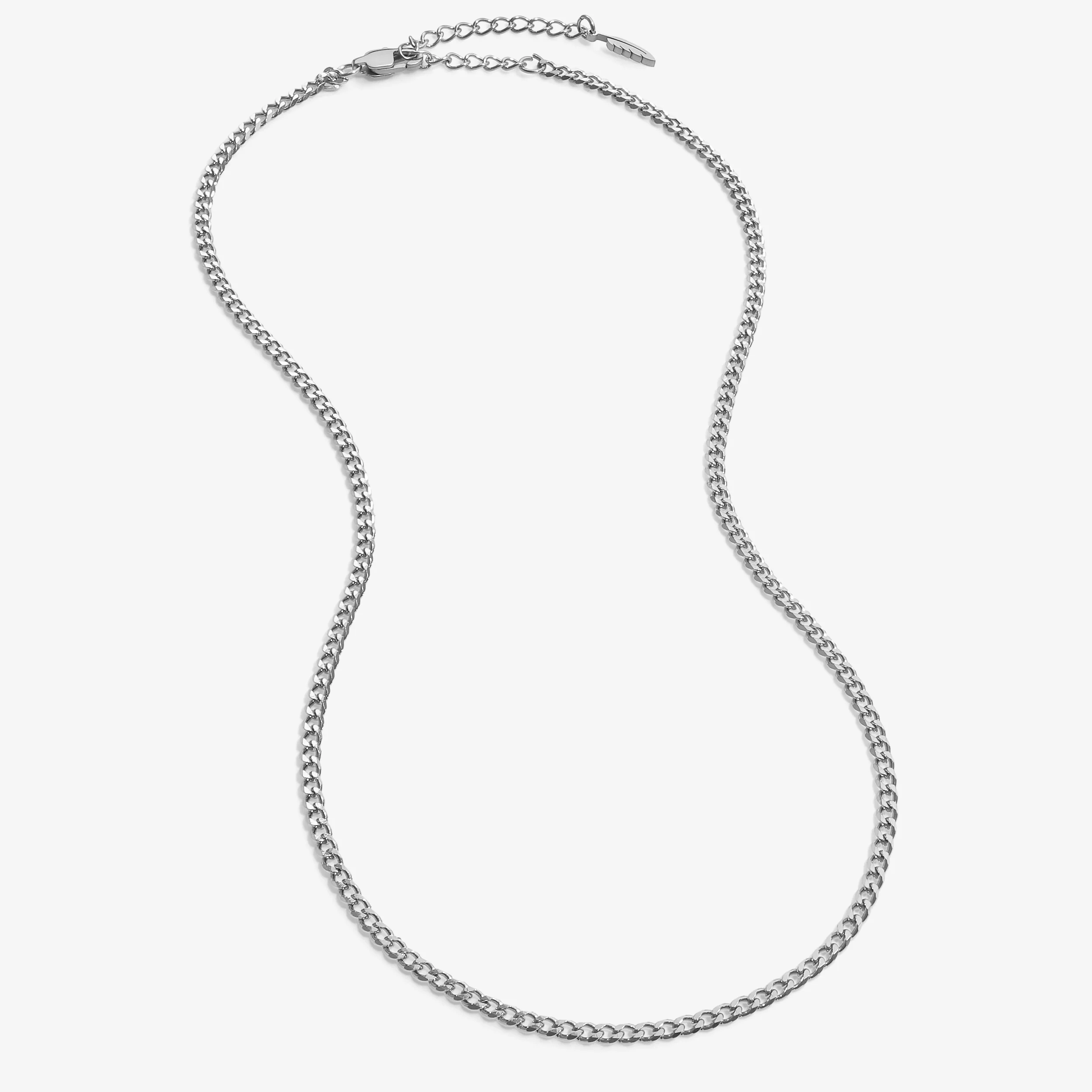 Cuban Chain Necklace - Silver ( for her ) - Image 3