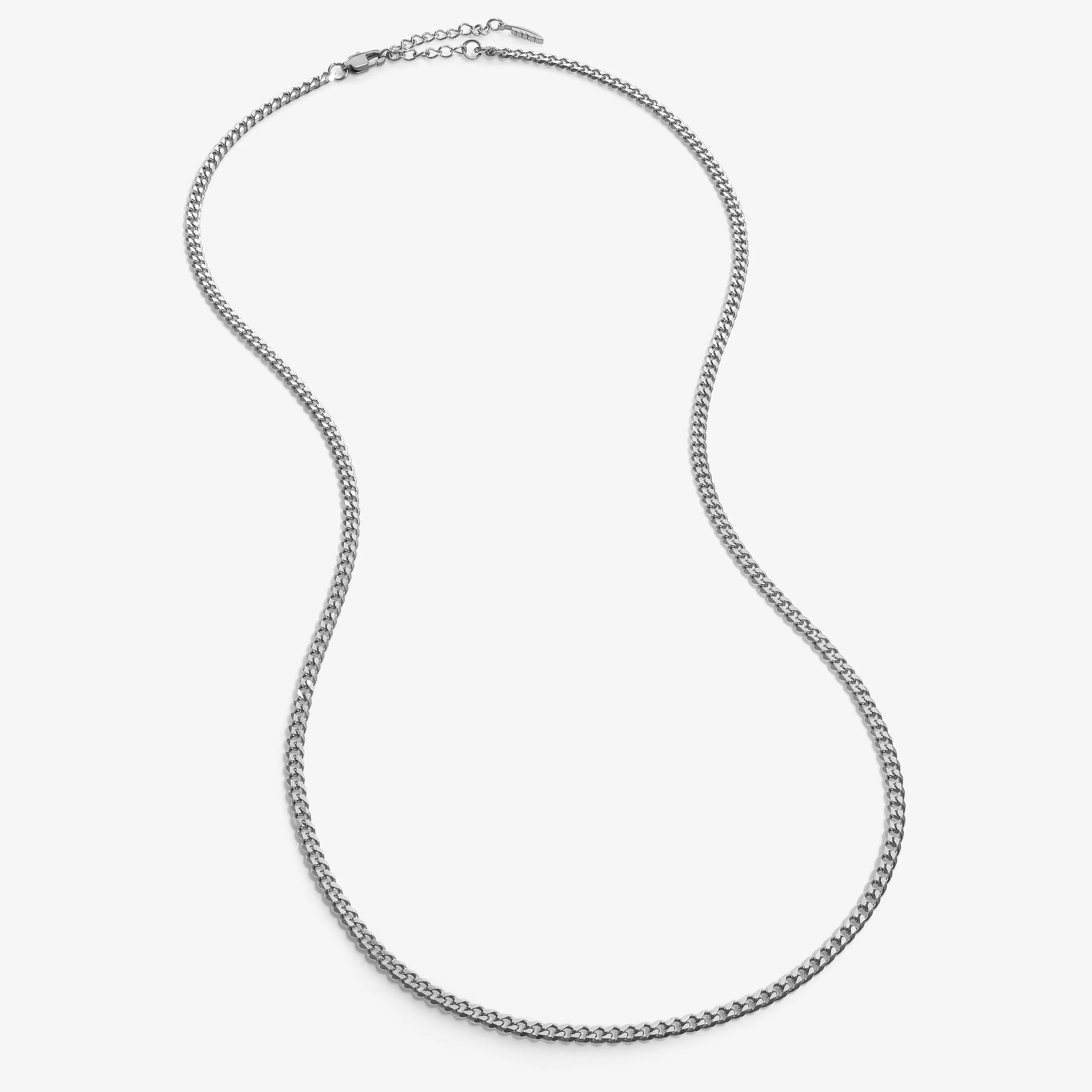 Cuban Chain Necklace - Silver ( for him ) - Image 3