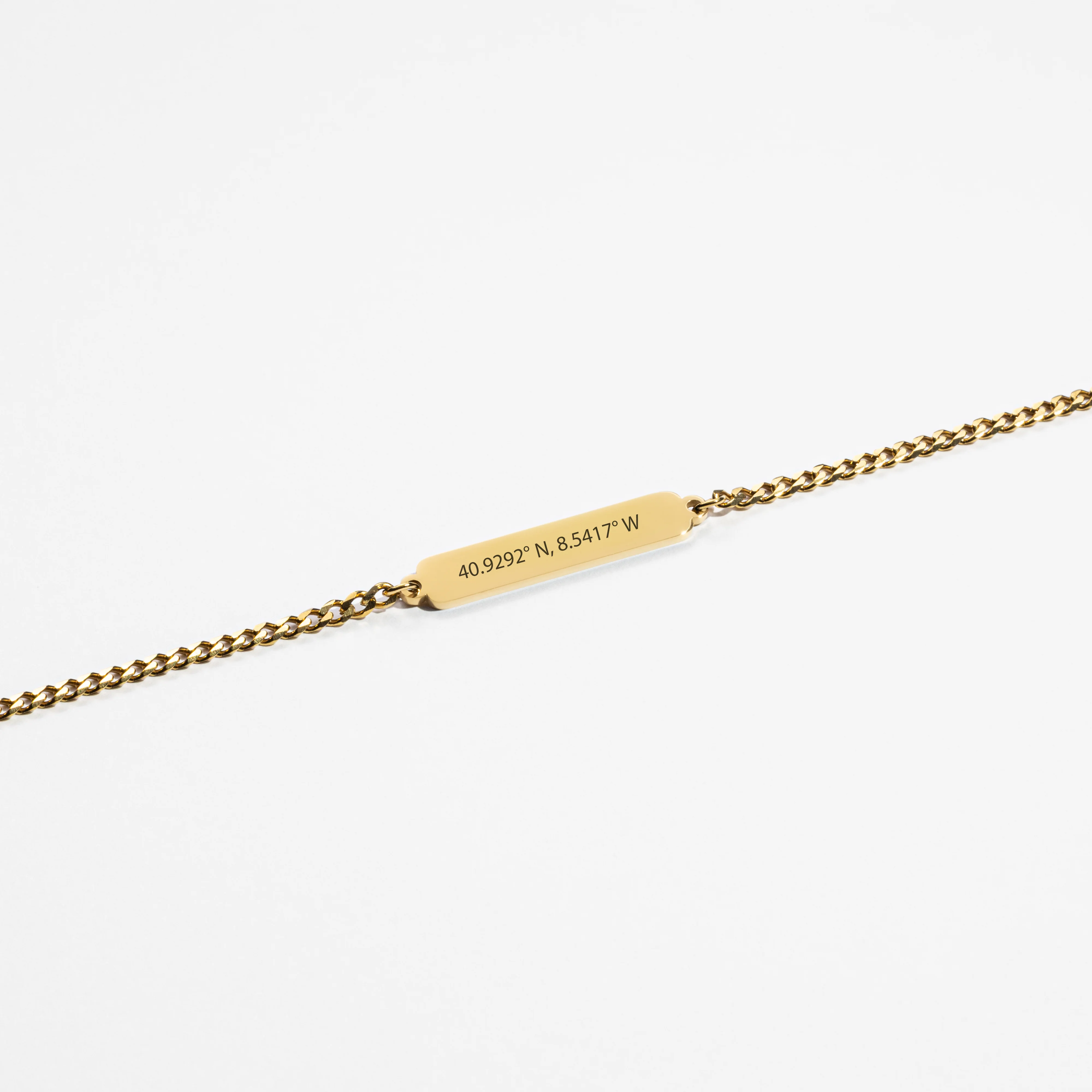 Custom Bracelet Coordinates - Gold - Image 2