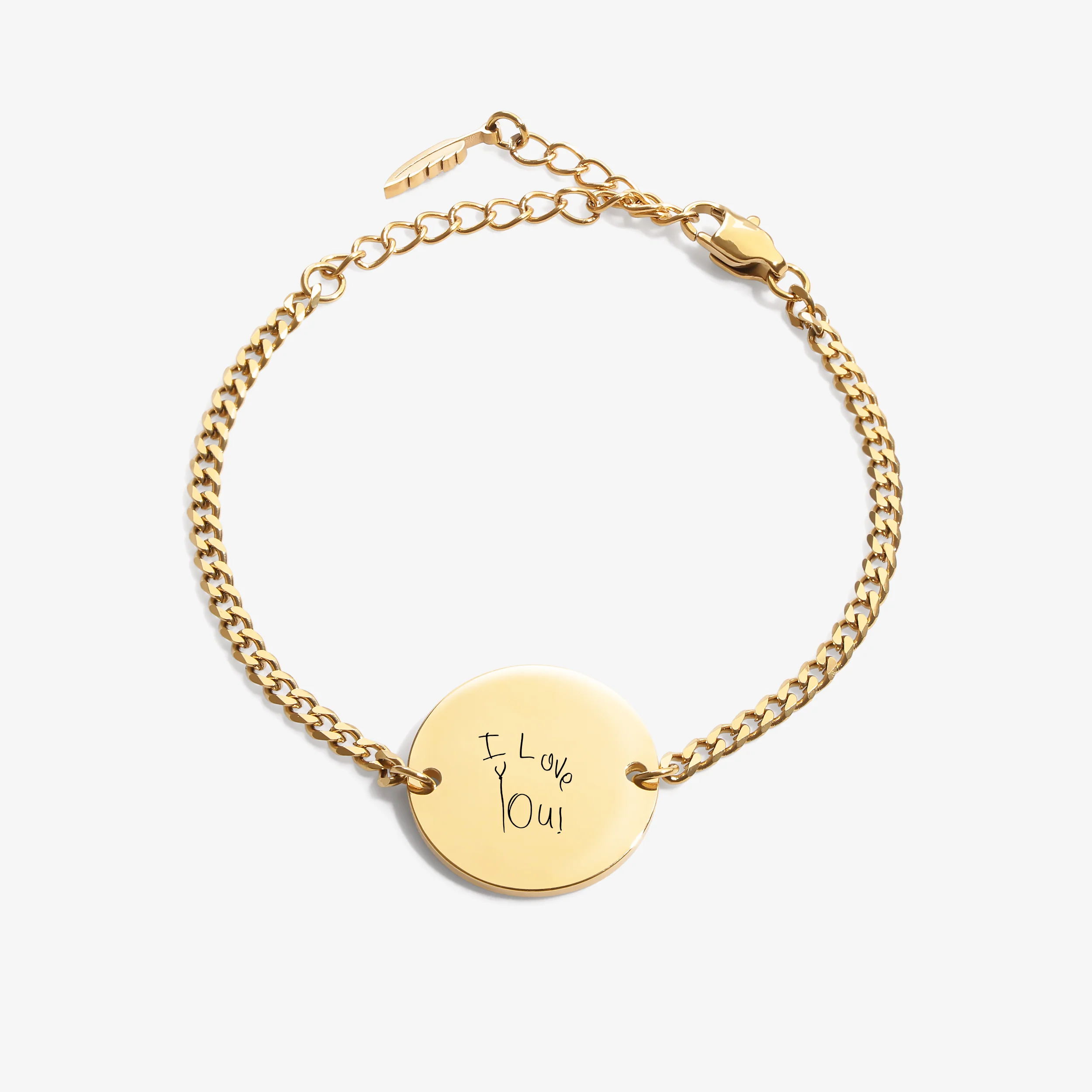 Custom Bracelet Handwriting - Gold (mom)