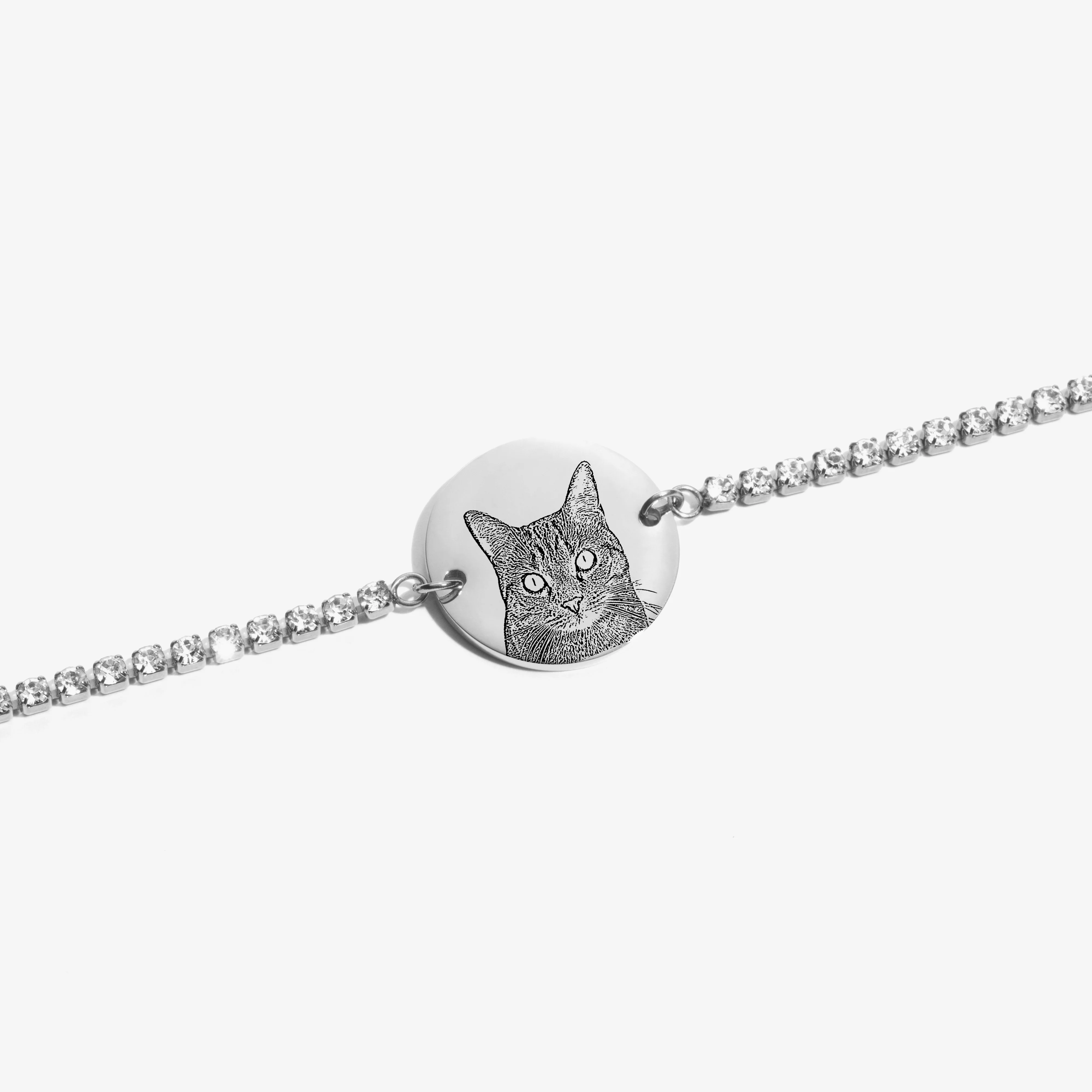 Custom Zicornia Bracelet - Pet Outline - Silver - Image 2