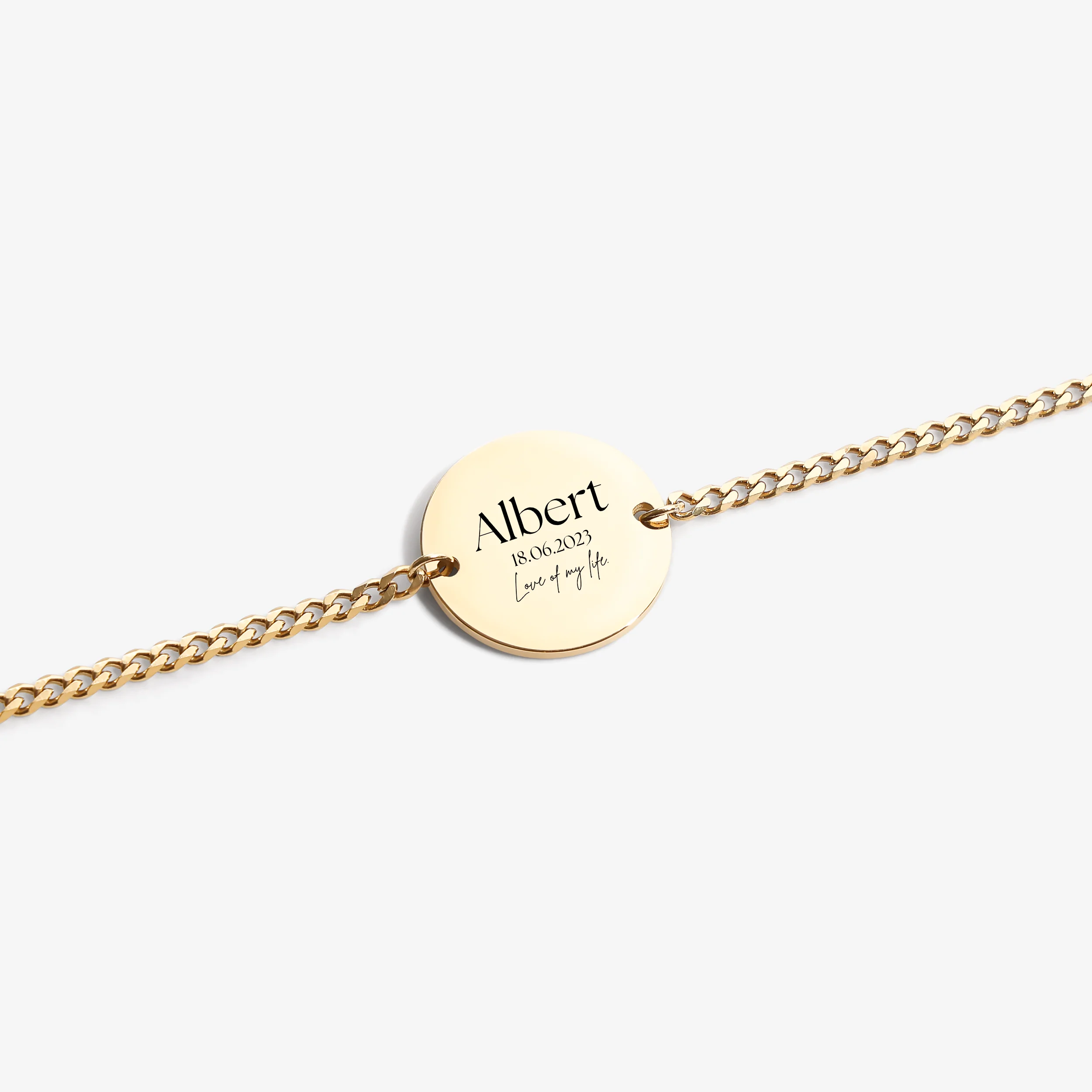 Custom Bracelet - Name & Phrase (Gold) - Image 3
