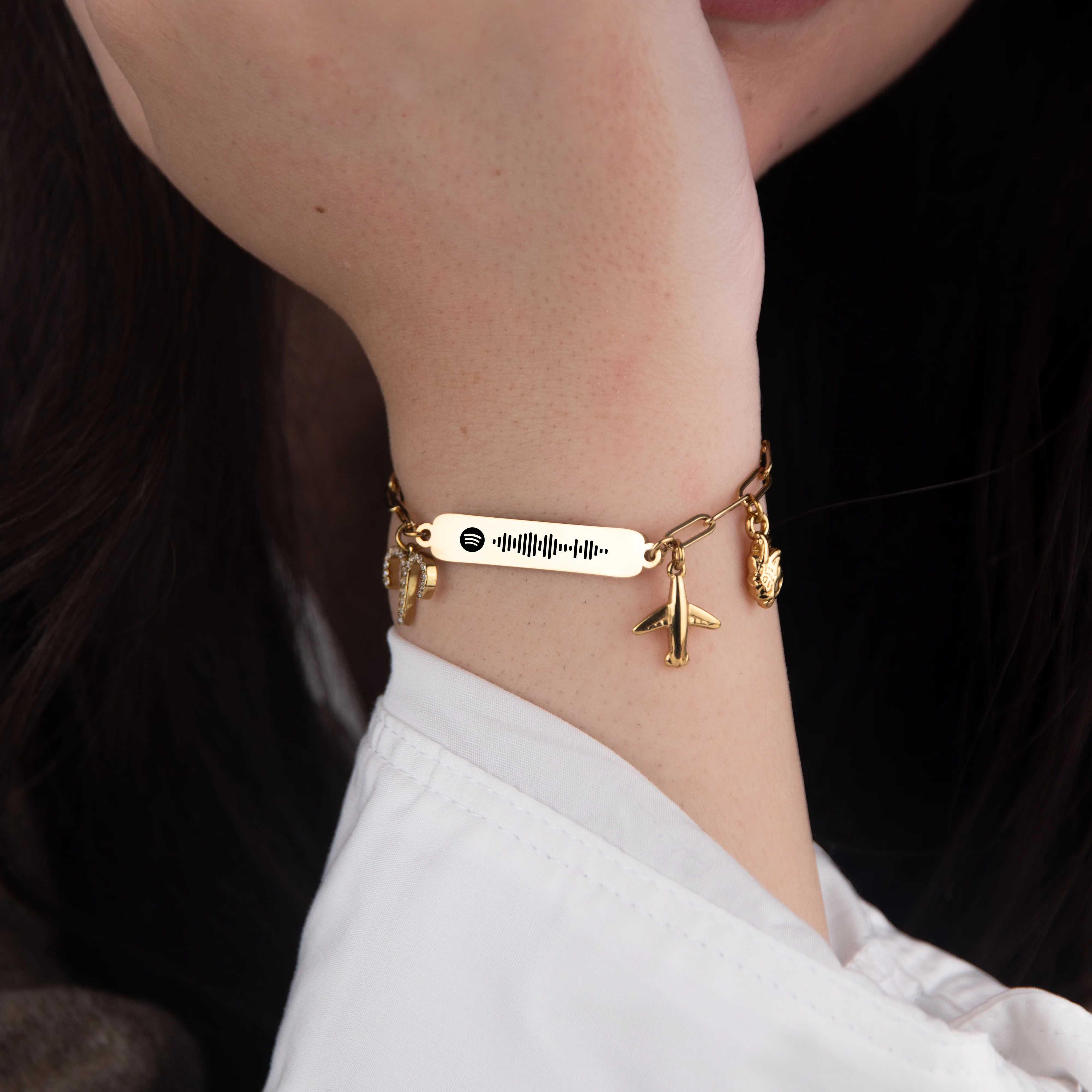 Custom Clip Bracelet - Spotify - Gold - Image 2