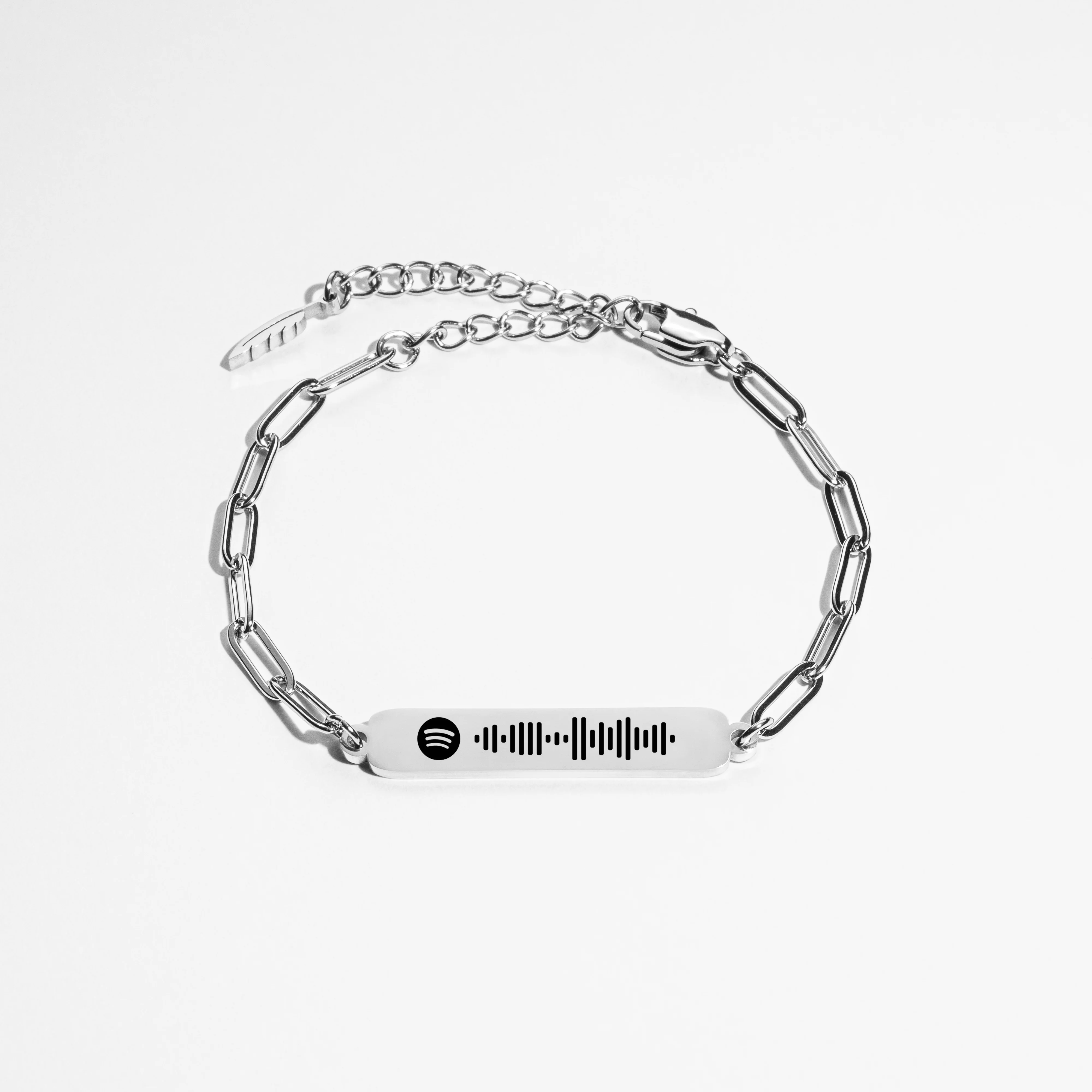 Custom Clip Bracelet - Spotify - Silver