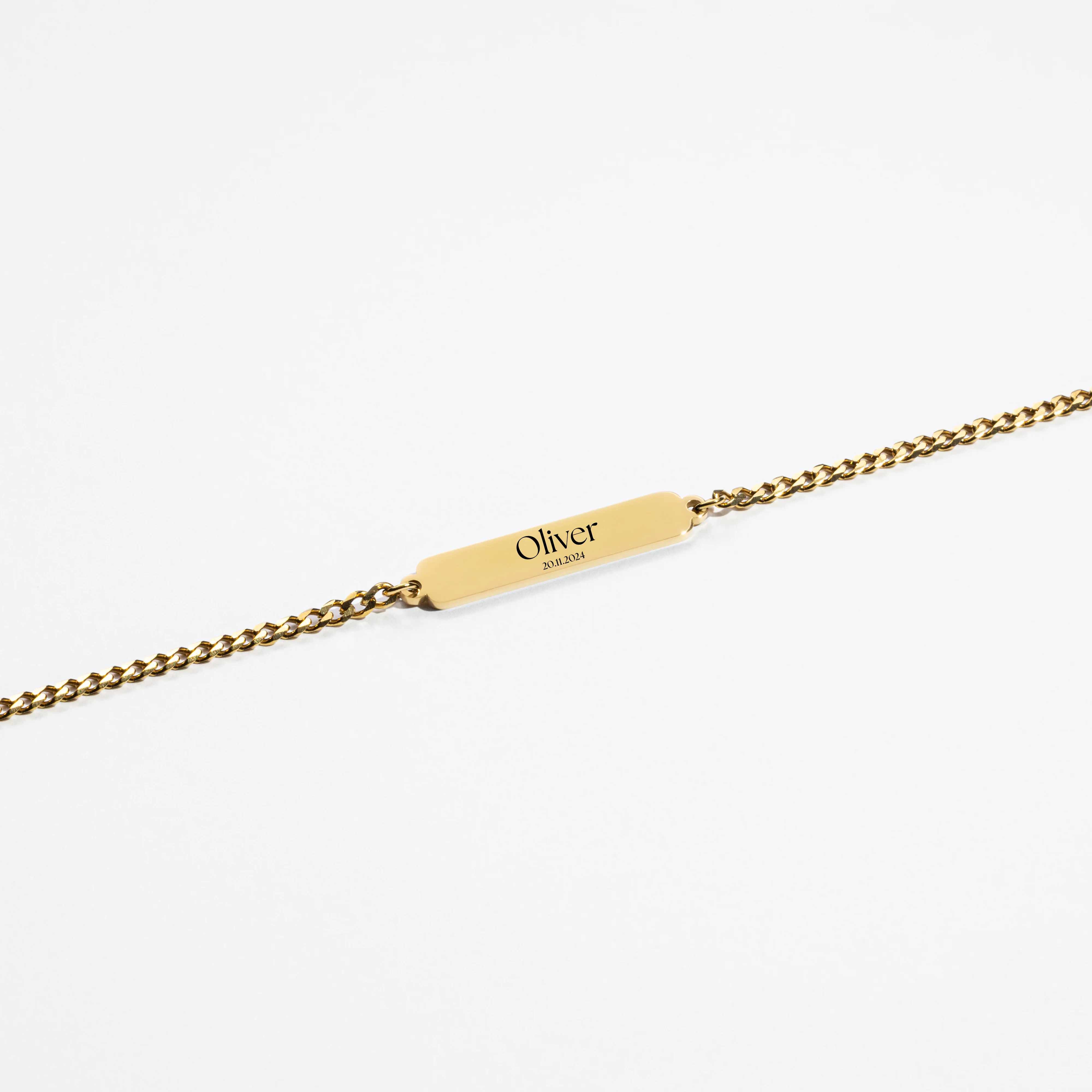 Custom Bracelet - Name & Date (Gold) - Image 3