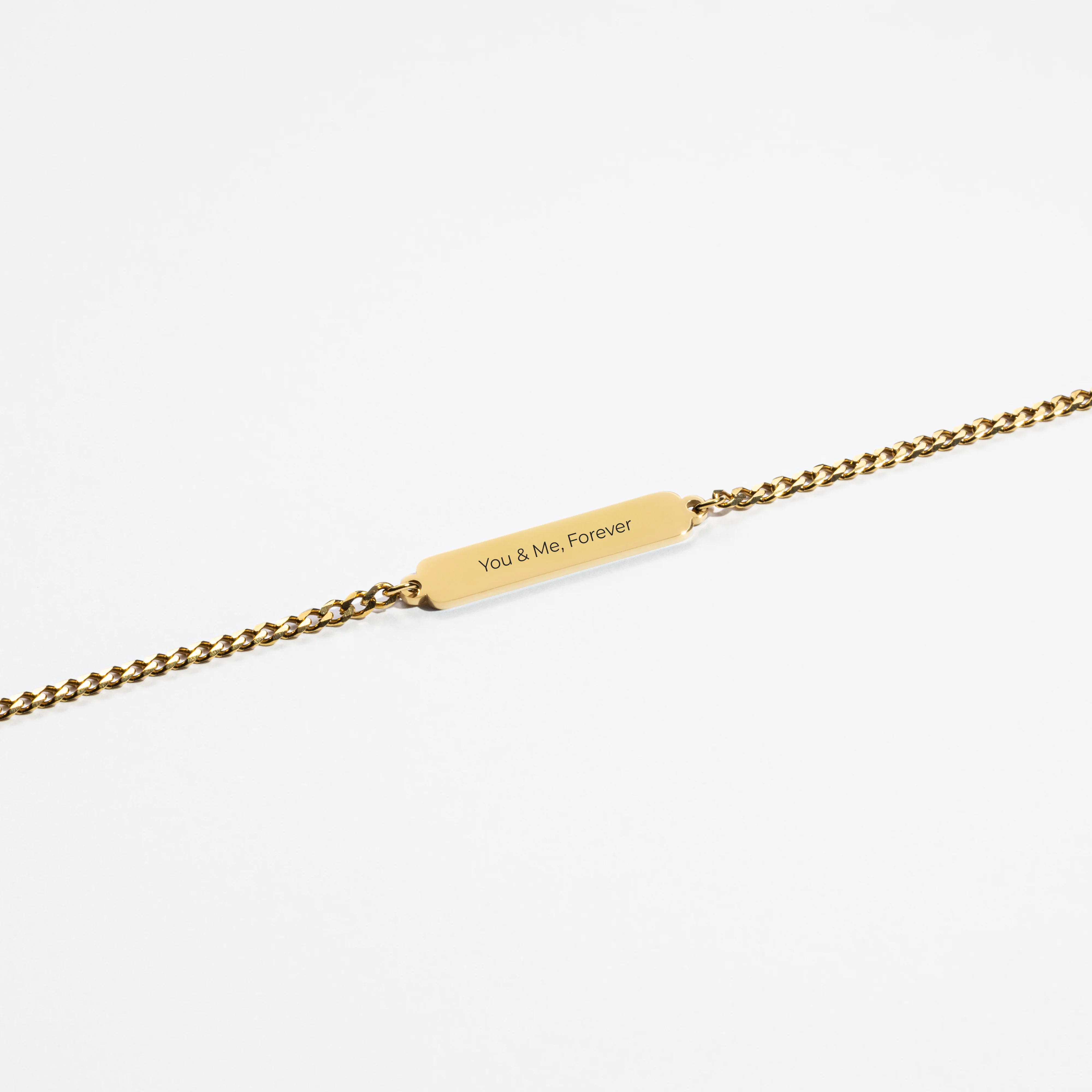 Custom Bracelet Text - Gold - Image 3
