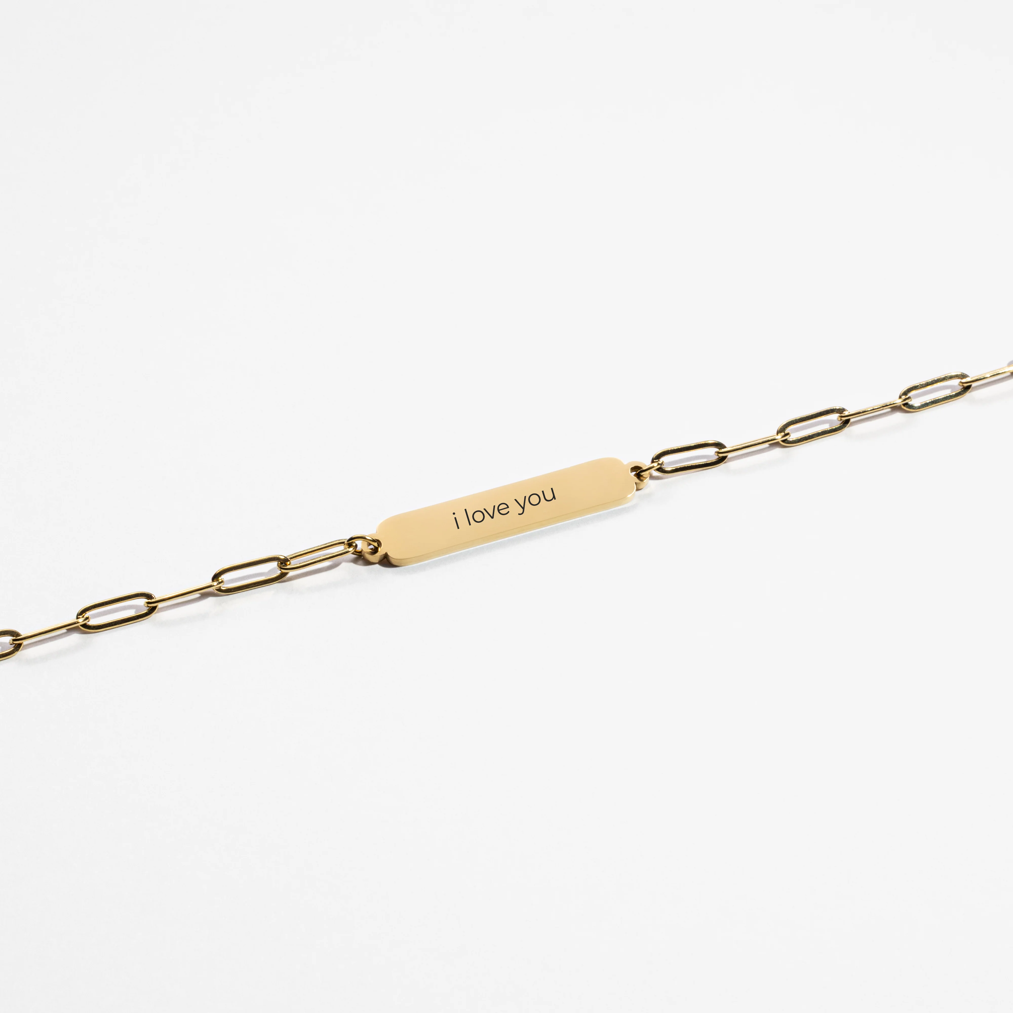 Custom Clip Bracelet - Text - Gold - Image 3