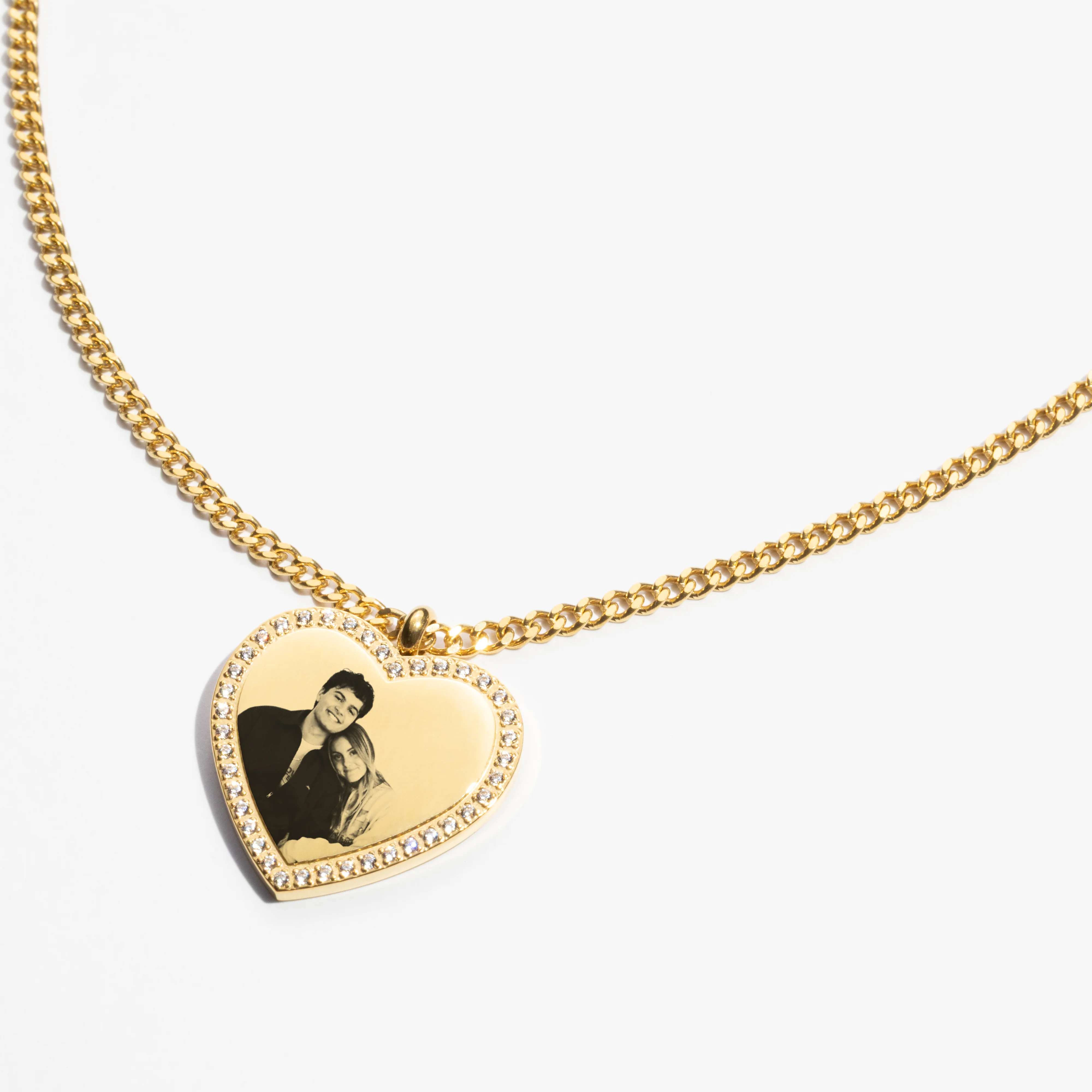 Custom Zicornia Heart Necklace - Image - Gold - Image 3