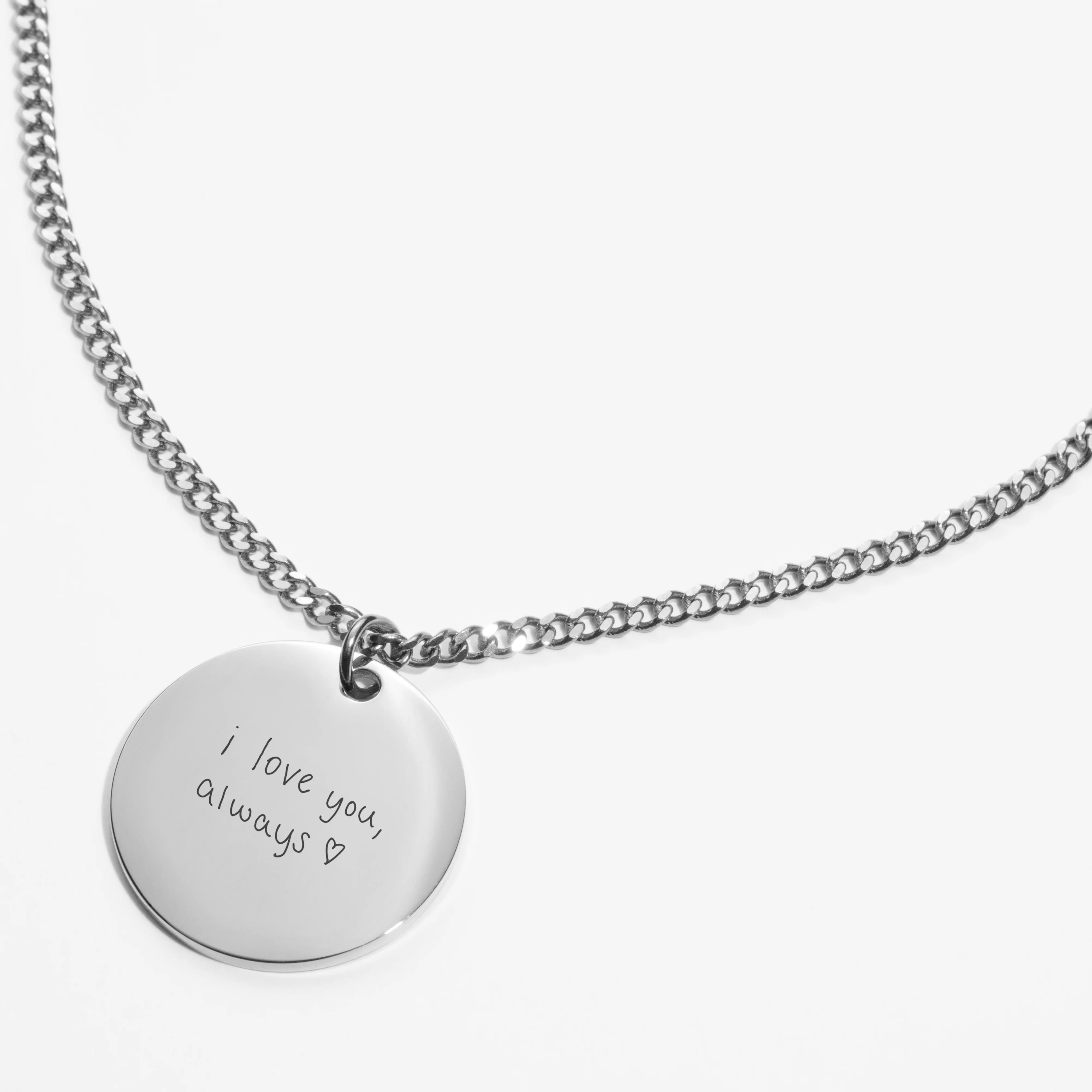 Custom Necklace Handwriting - Silver - Image 2