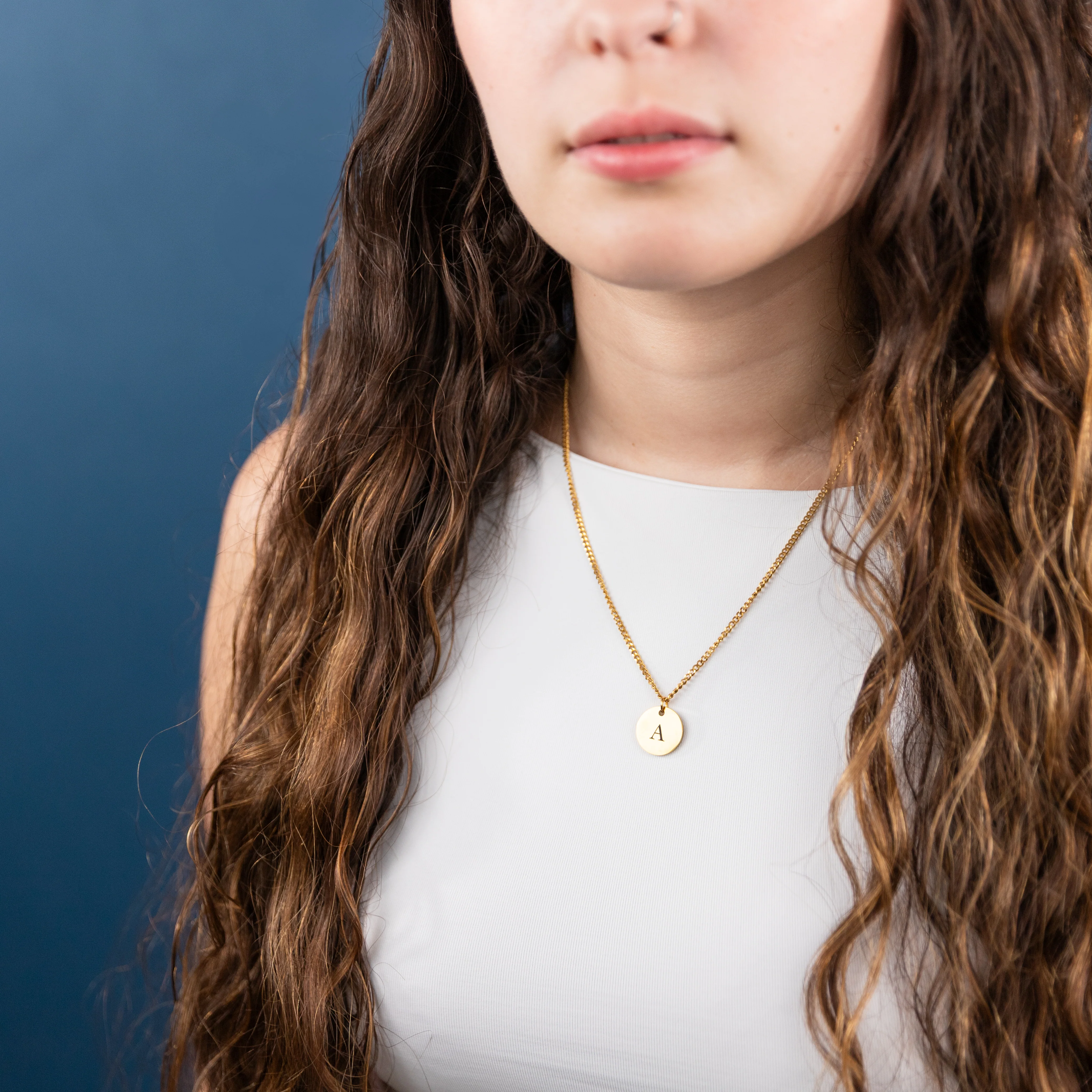 Custom Necklace Initial - Gold - Image 2
