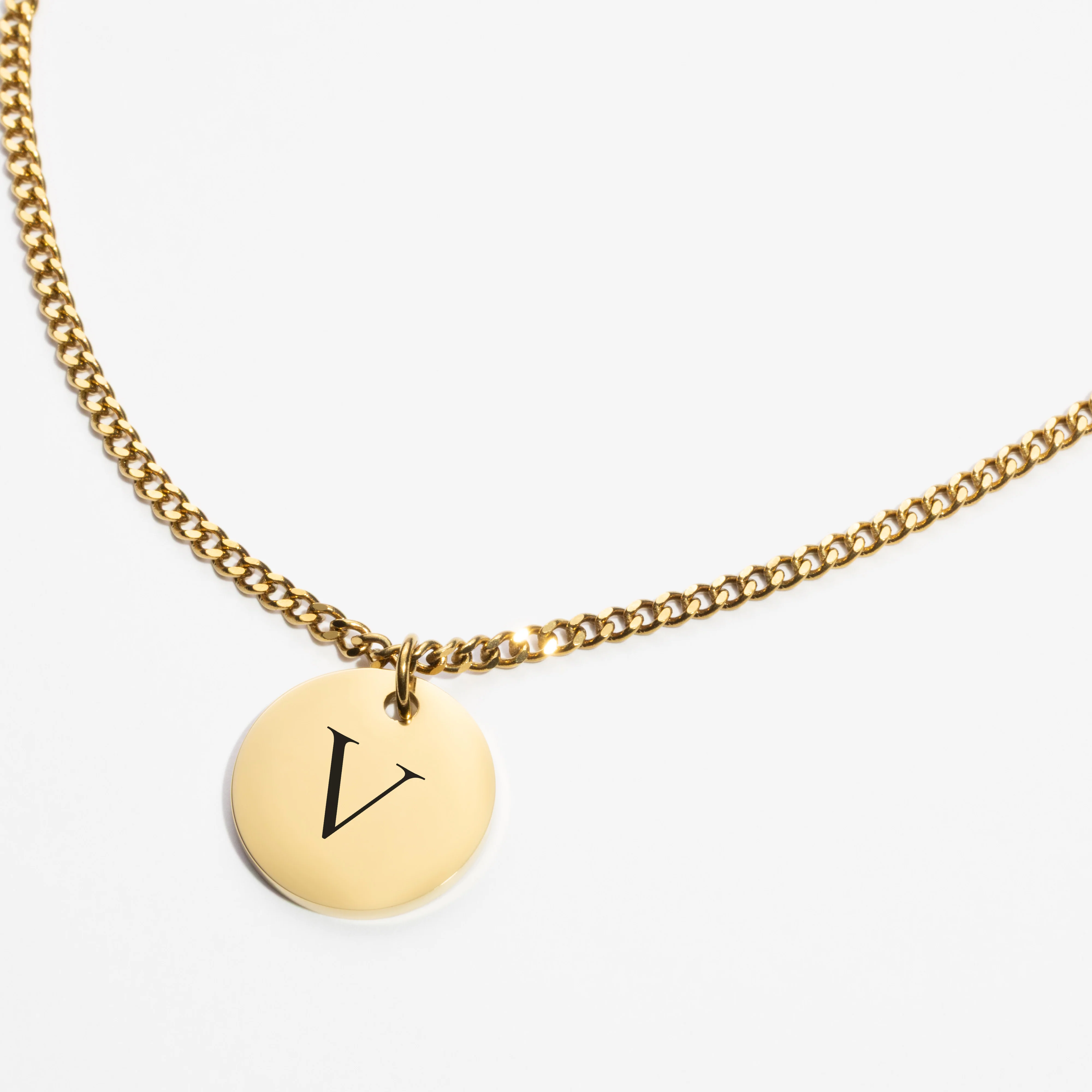 Custom Necklace Initial - Gold - Image 3
