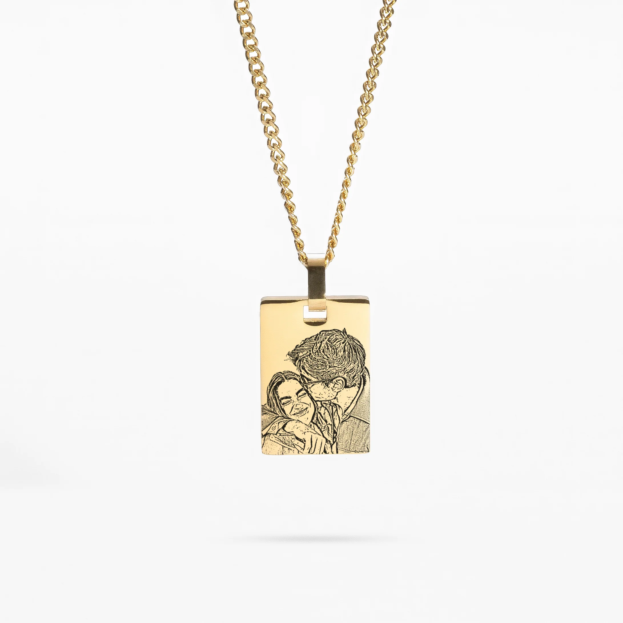 Custom Necklace Outline - Gold