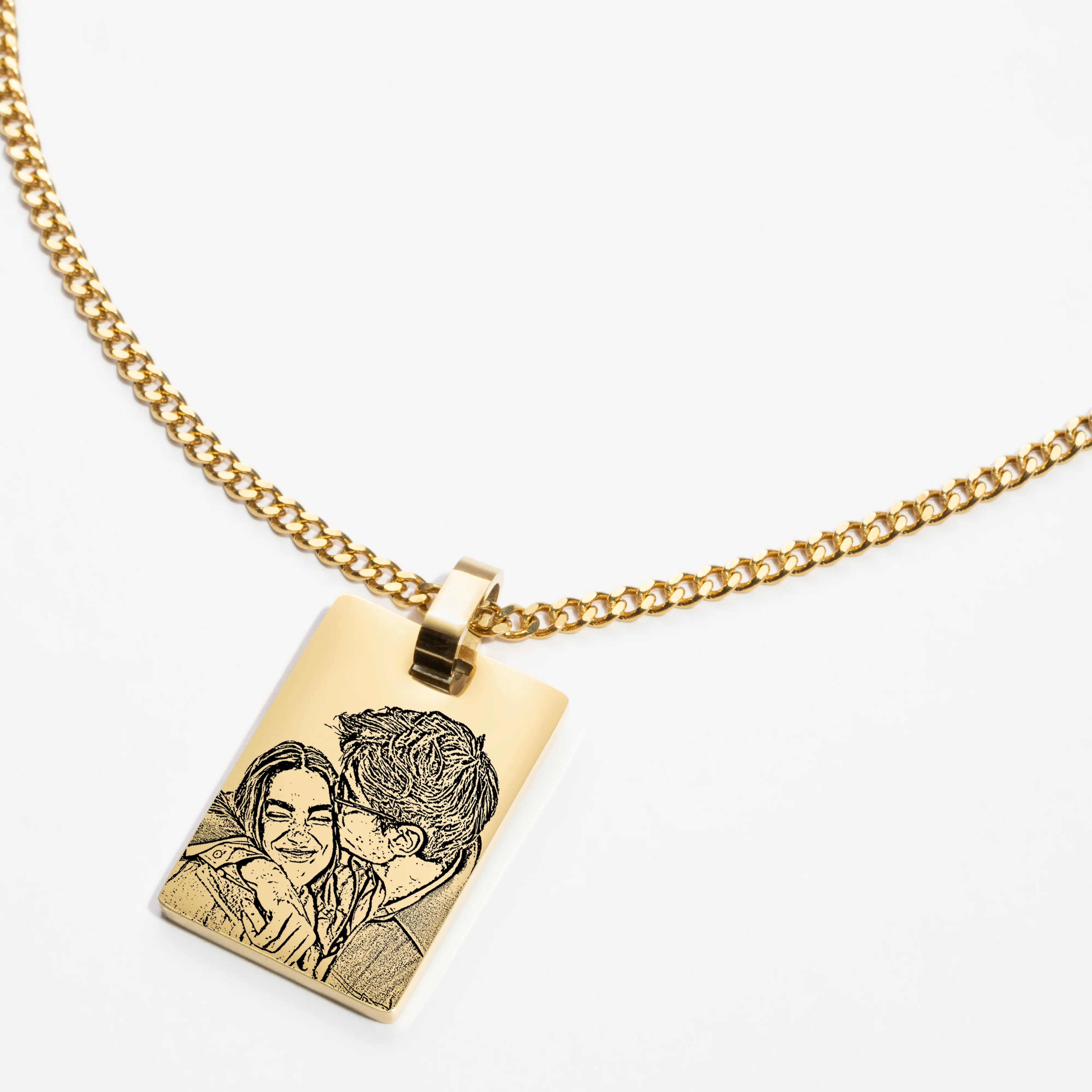 Custom Necklace Outline - Gold - Image 3