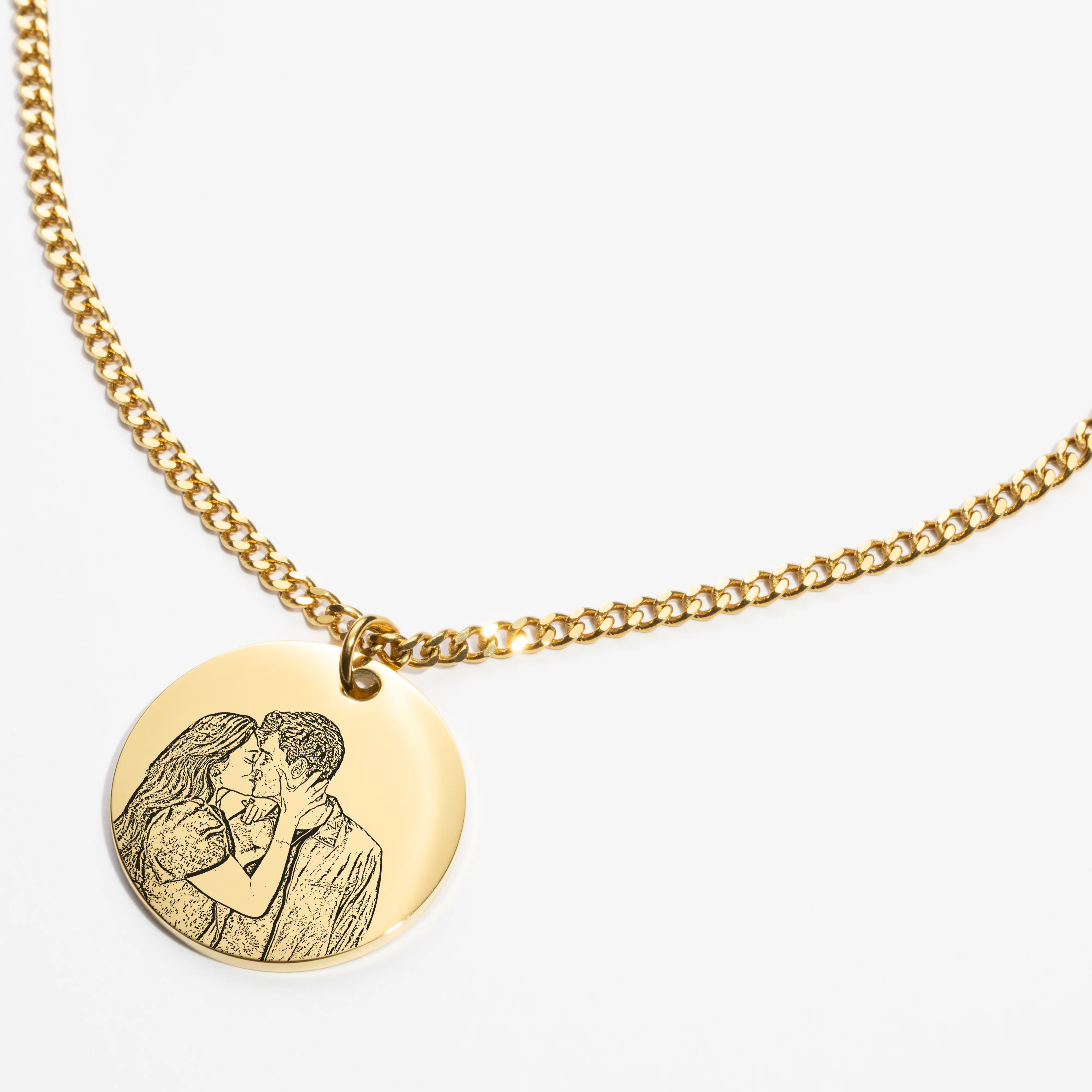 Custom Necklace Outline - Gold - Image 3