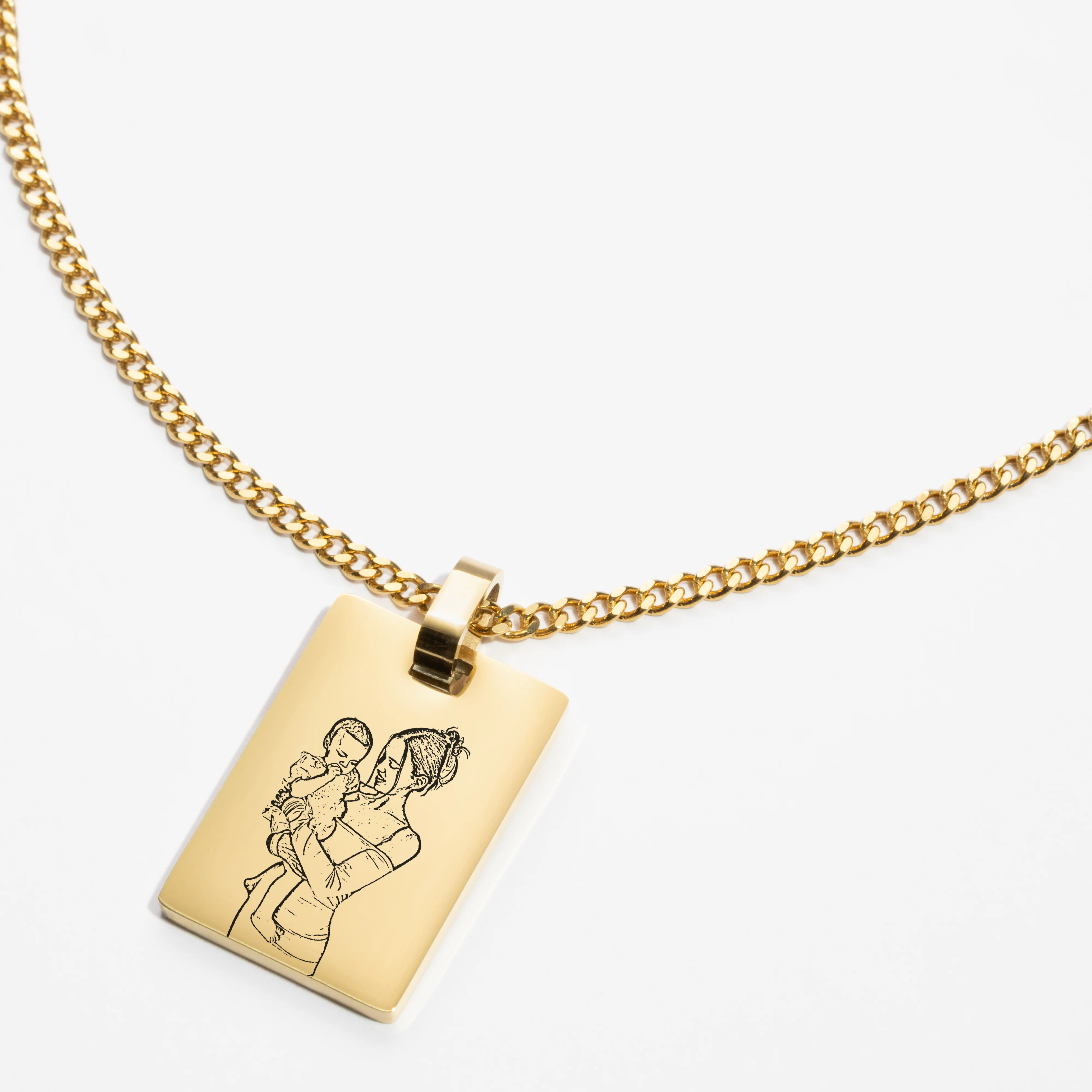 Custom Necklace Outline - Gold (mom) - Image 2