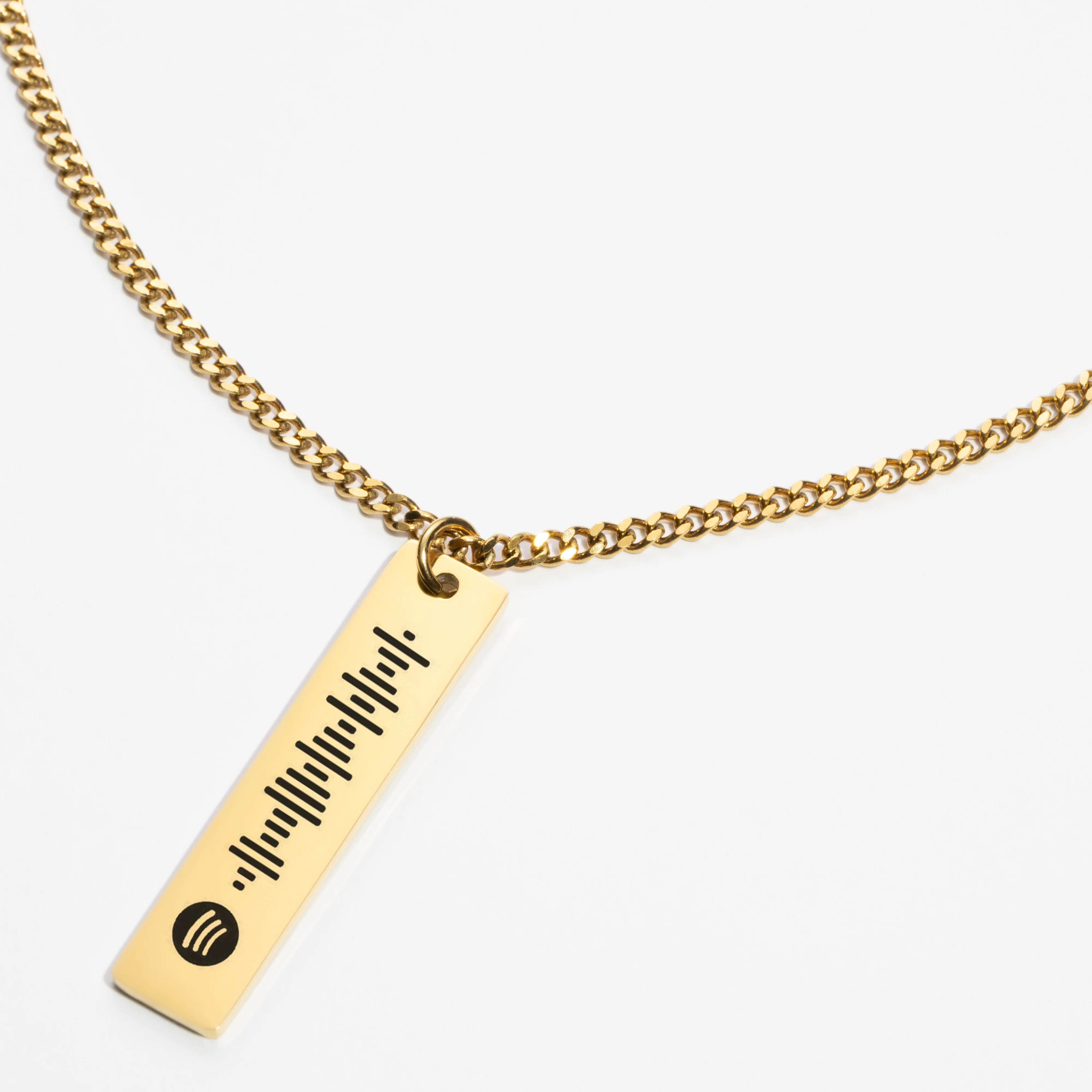 Custom Necklace Spotify - Gold - Image 3