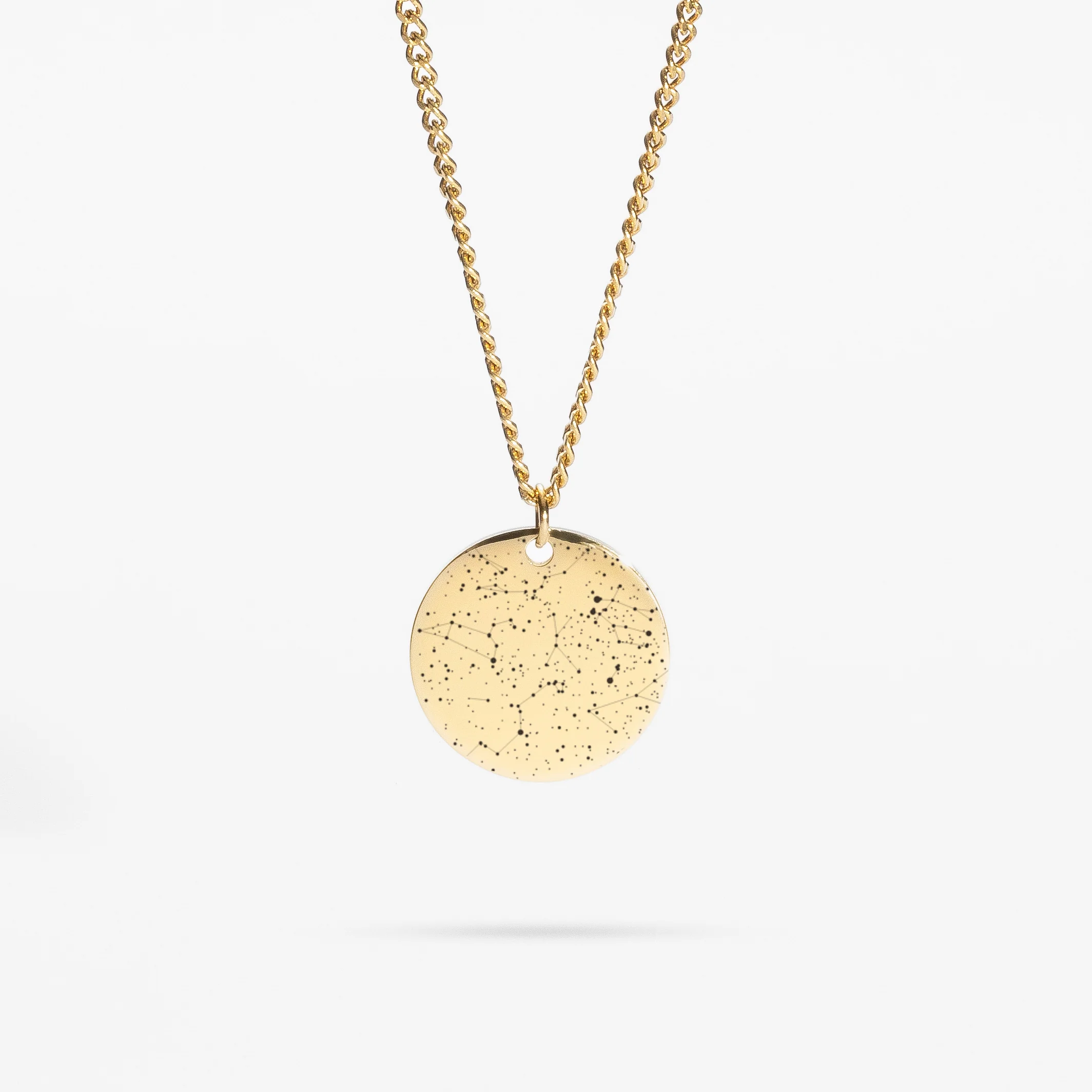Custom Necklace Star Map - Gold