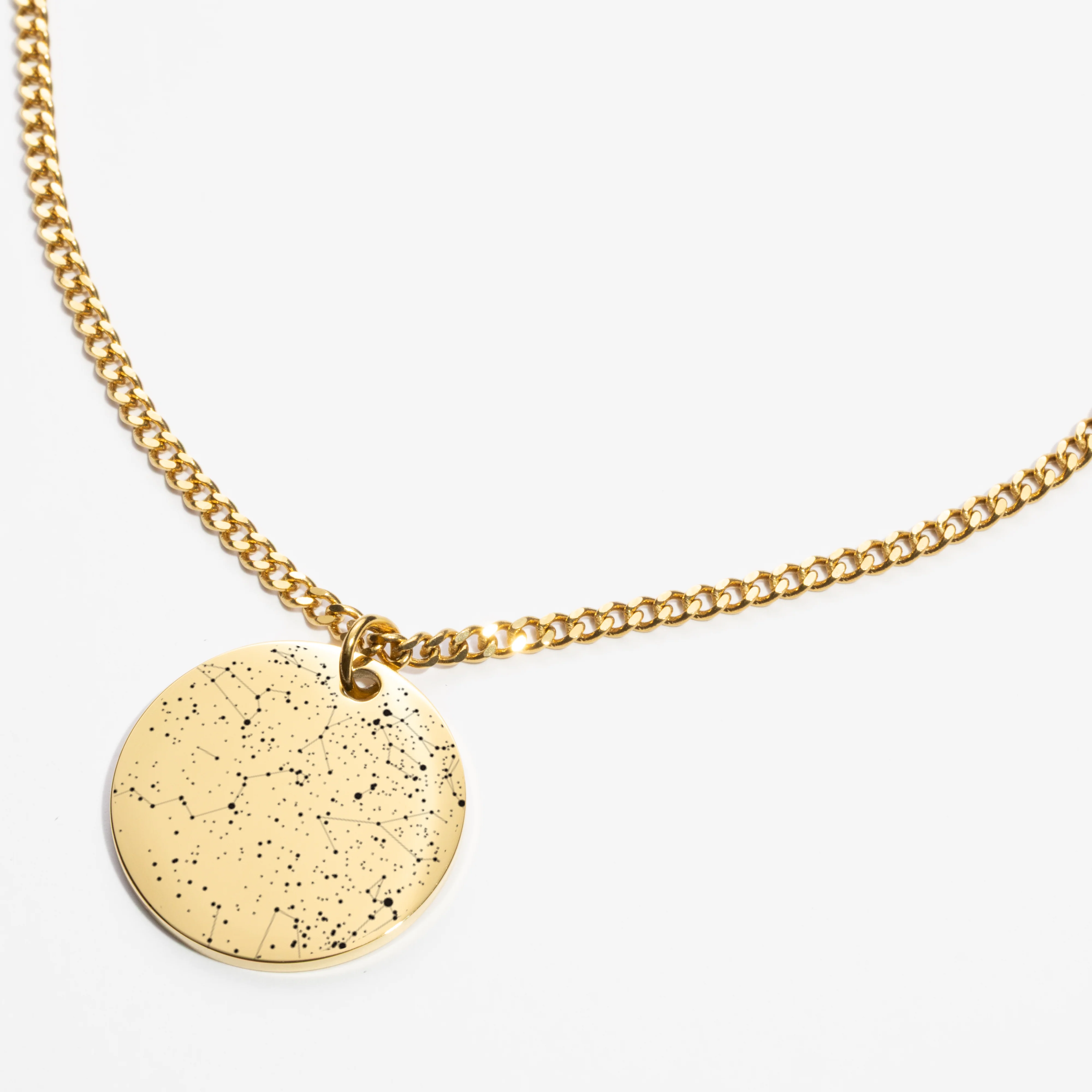 Custom Necklace Star Map - Gold - Image 3