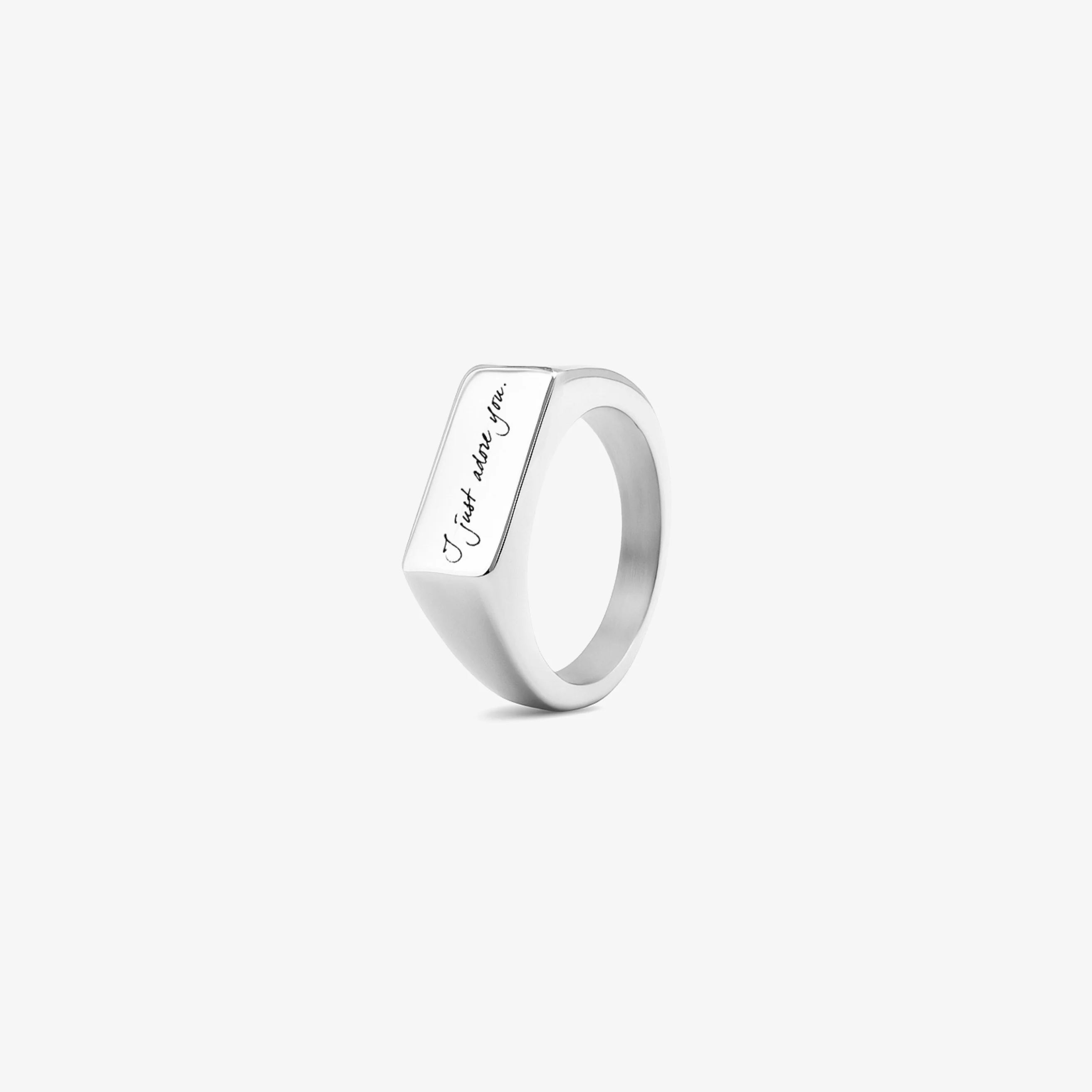 Custom Ring Handwriting - Silver