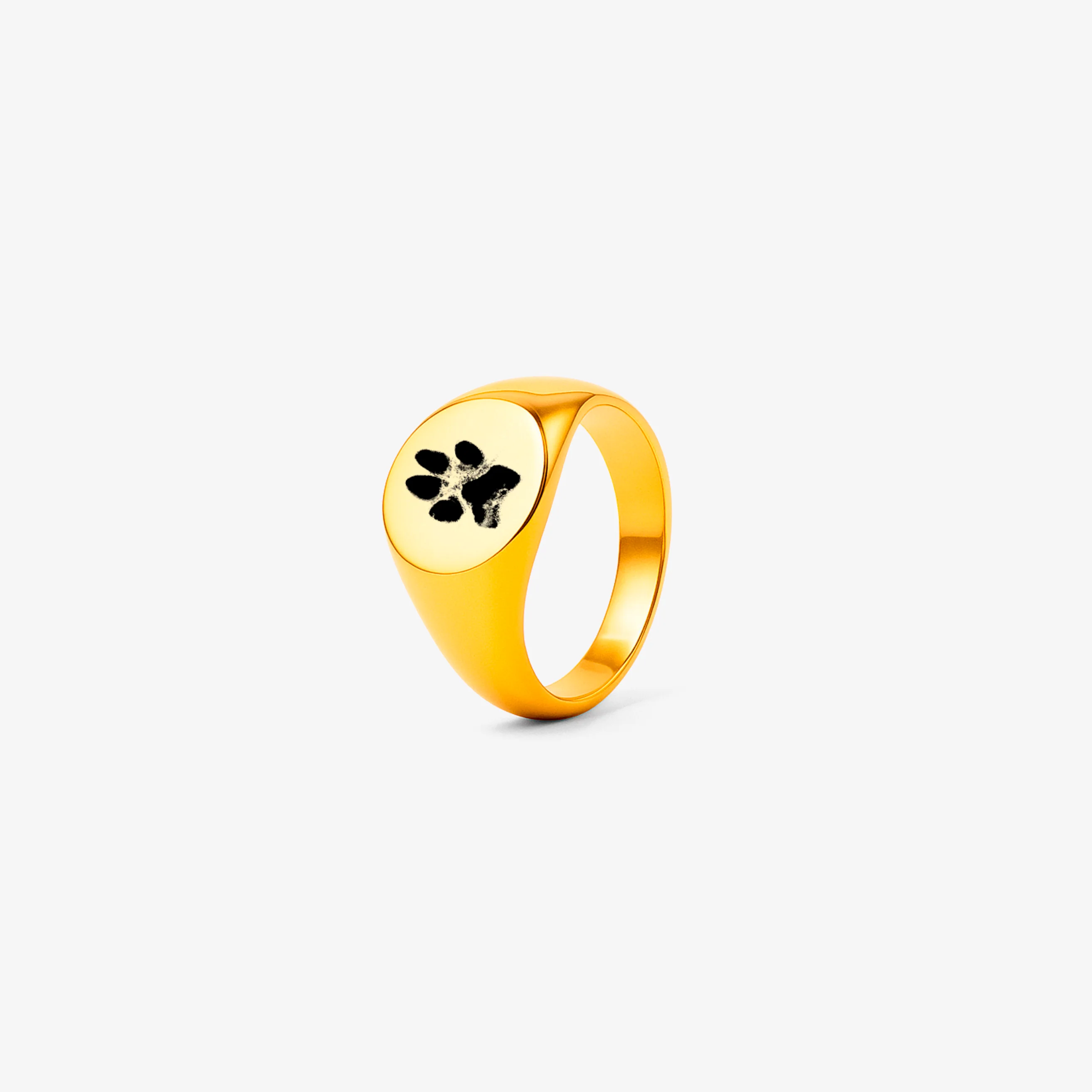 Custom Ring Paw Print - Gold