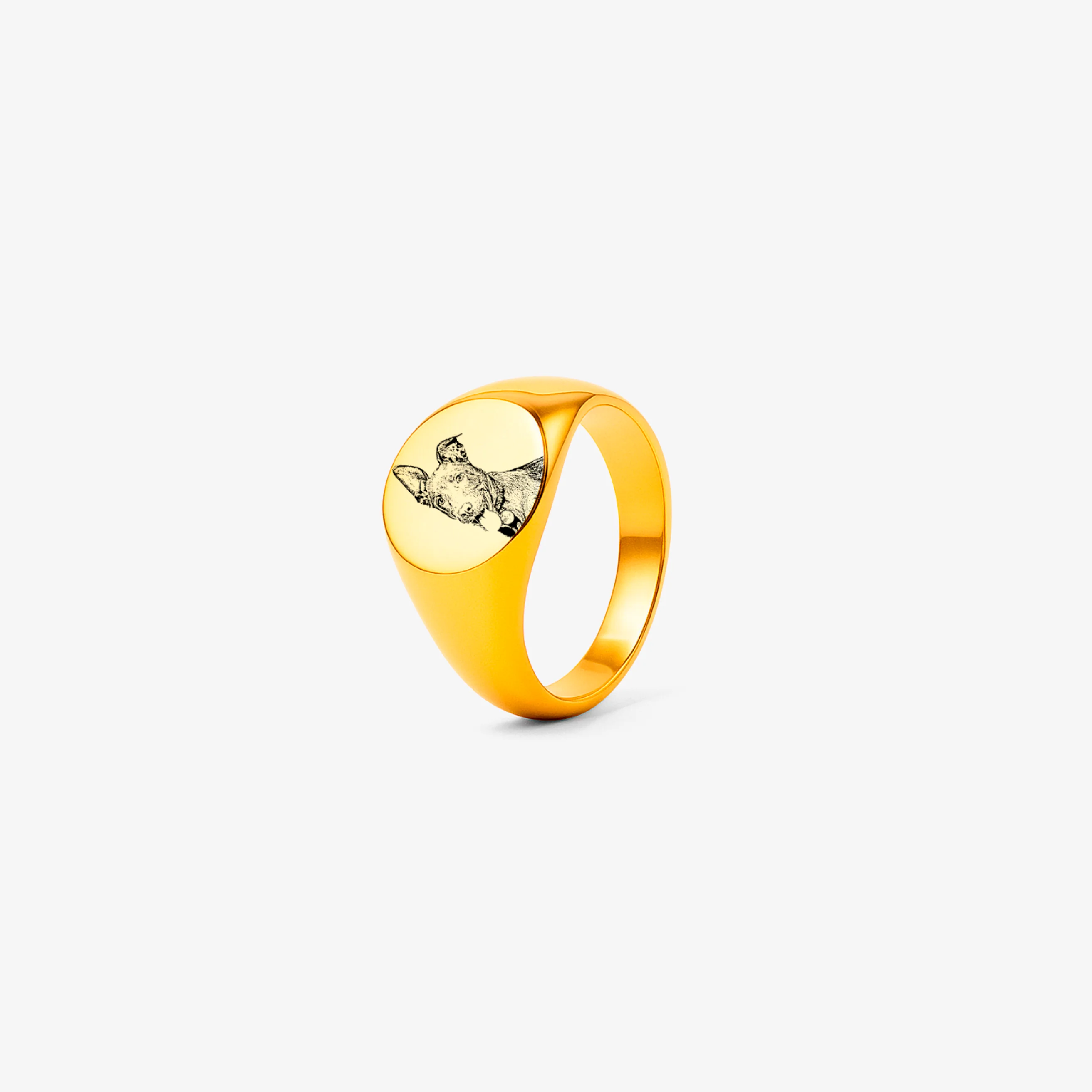 Custom Ring Pet Outline - Gold