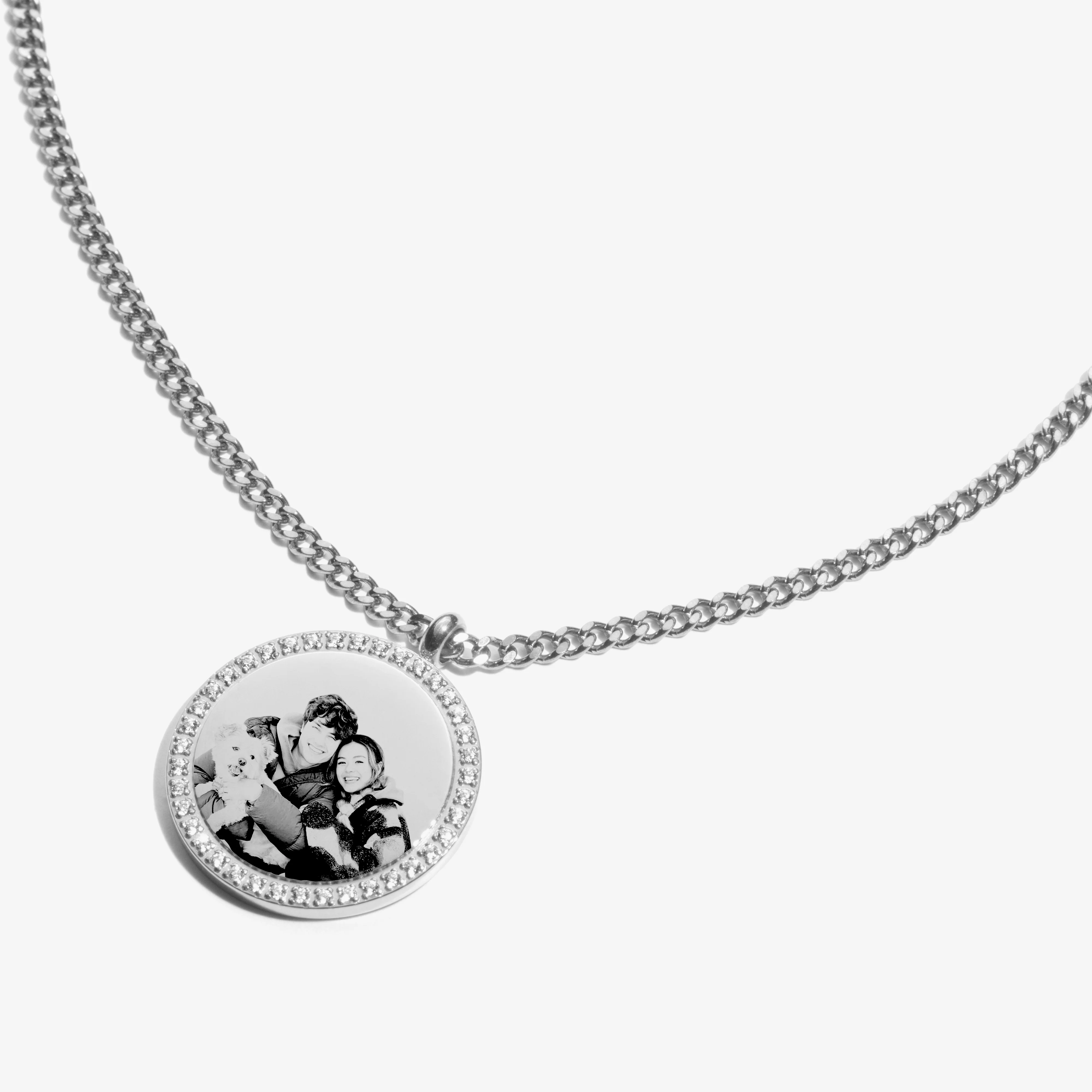 Custom Zicornia Round Necklace - Image - Silver - Image 3