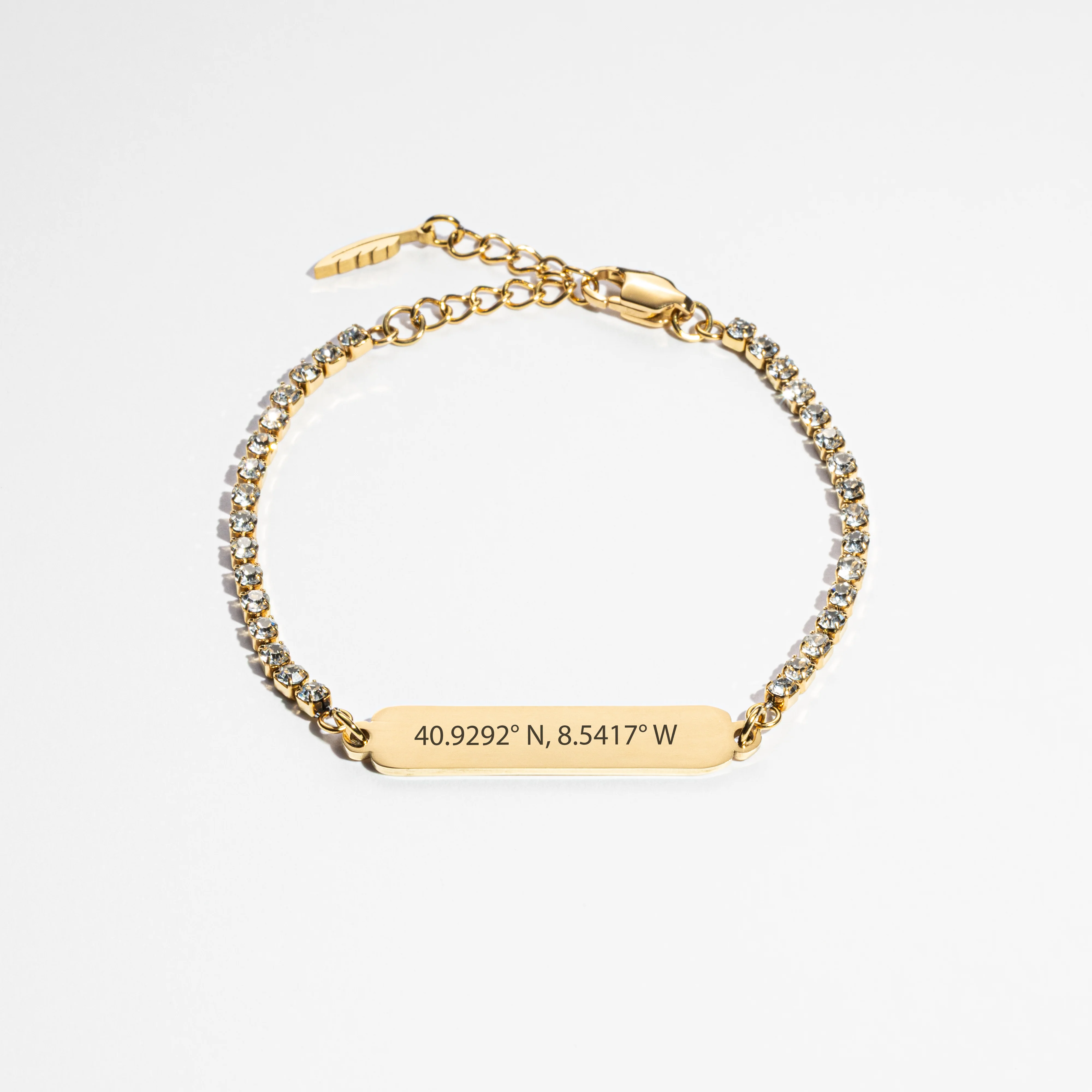 Custom Zicornia Bracelet - Coordinates - Gold