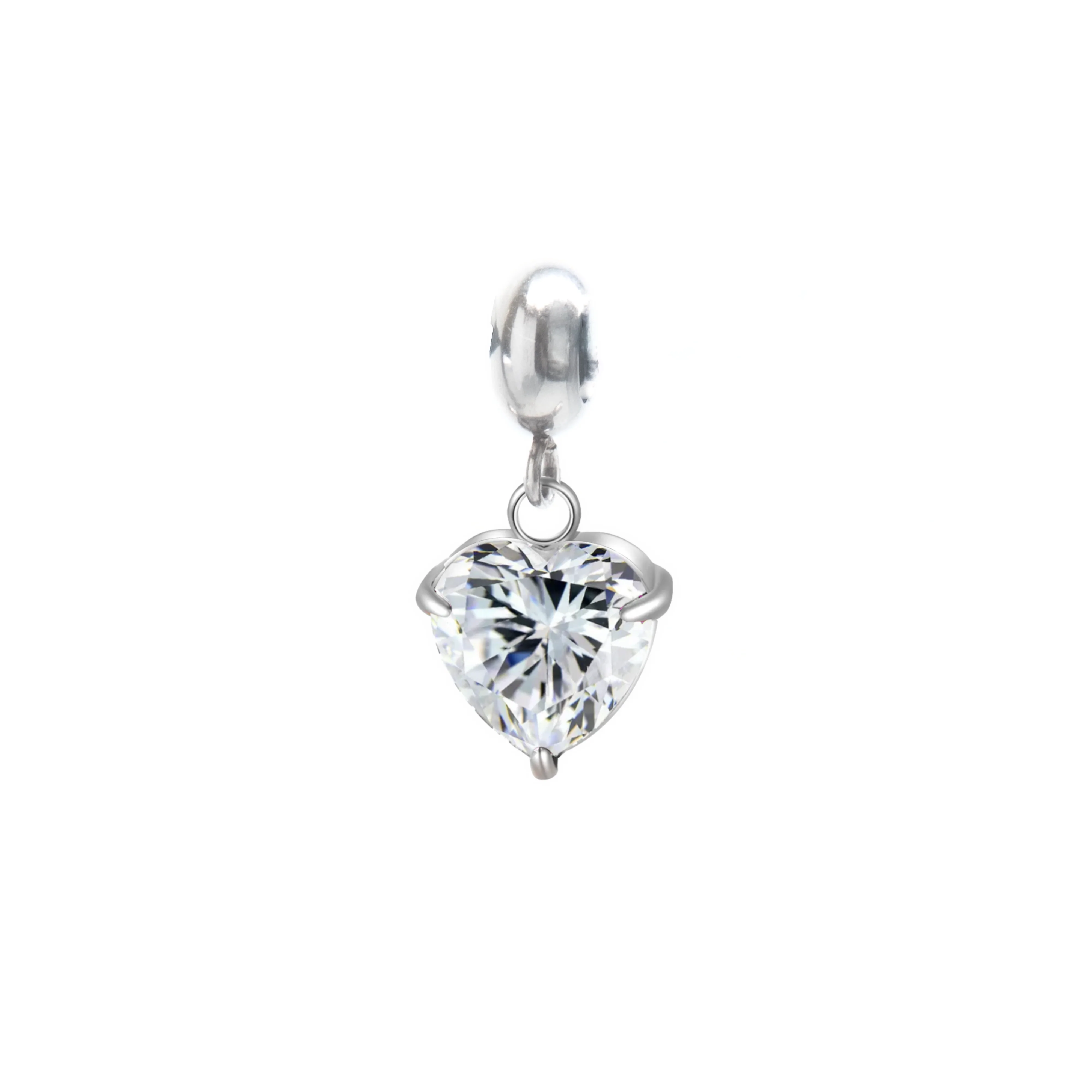 Heart Charm - White