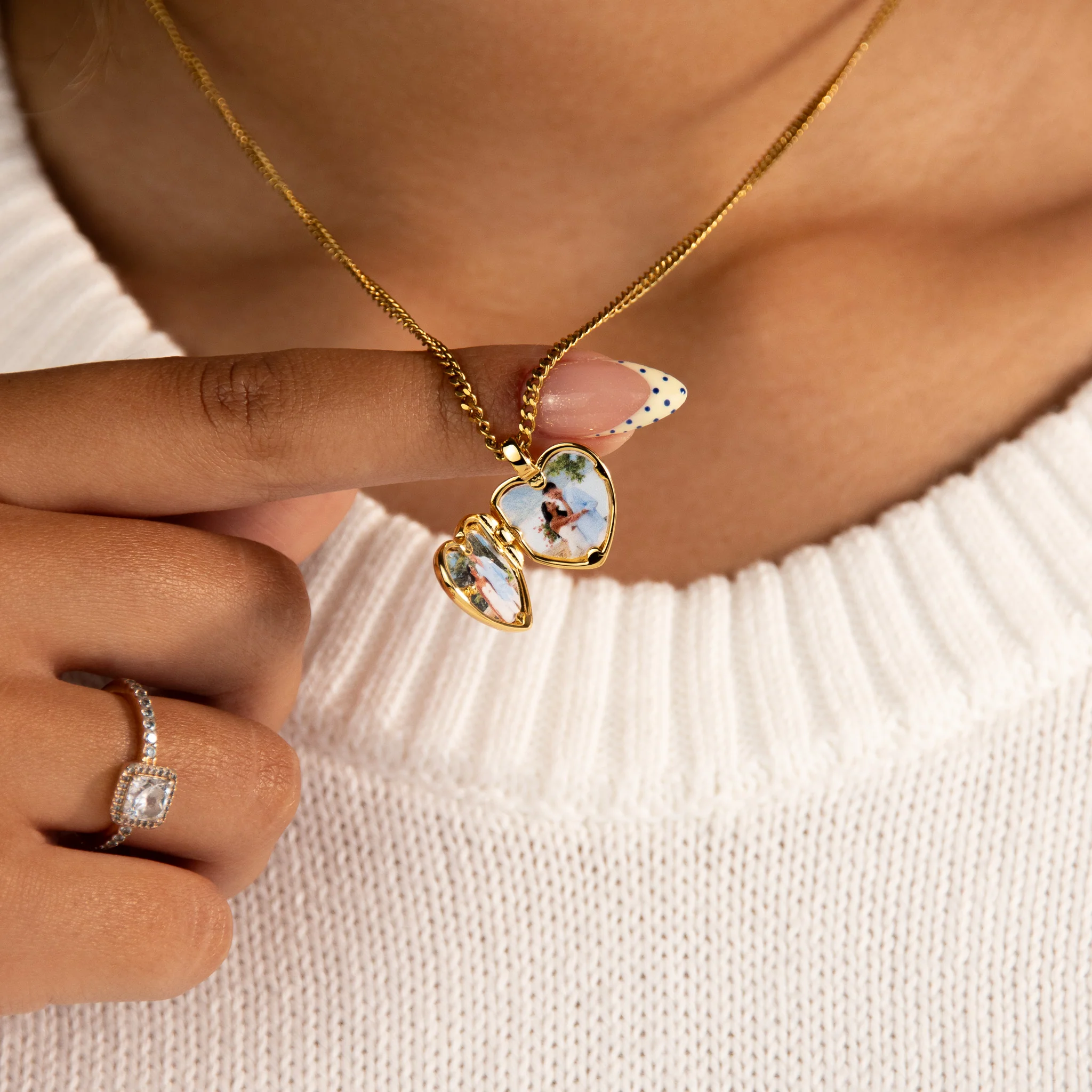 Heart Locket Necklace - Gold