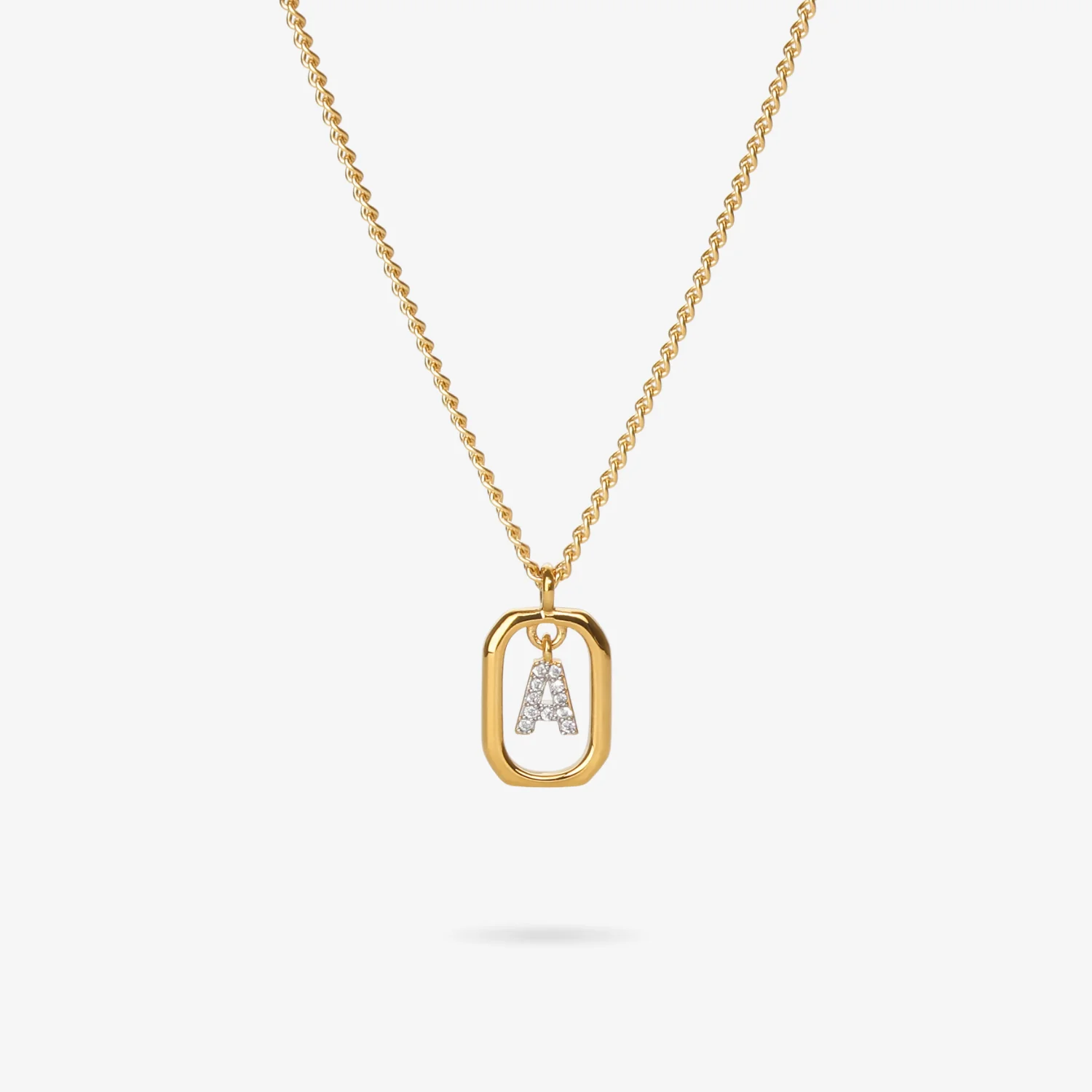Initial A Zirconia Necklace