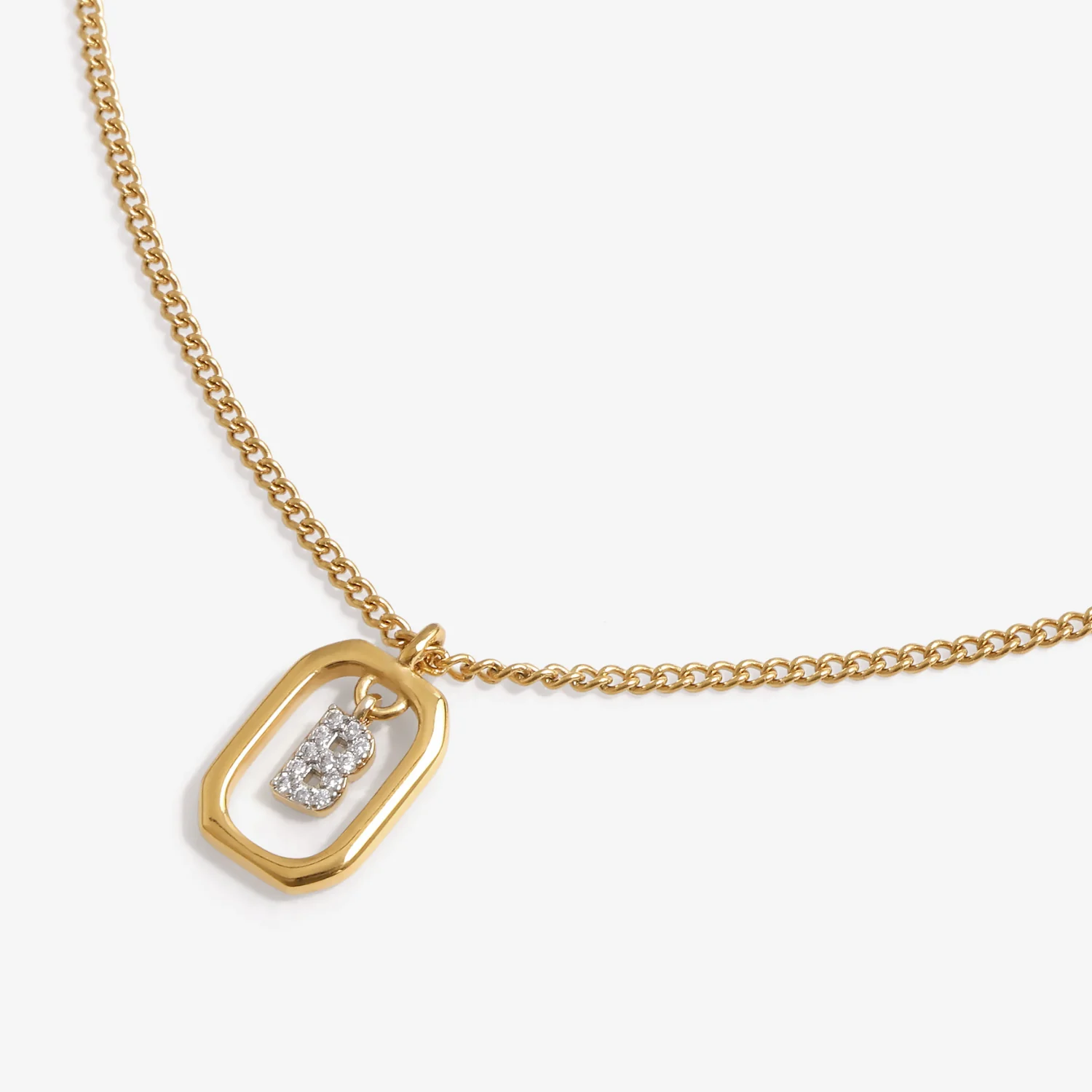Initial B Zirconia Necklace - Image 3