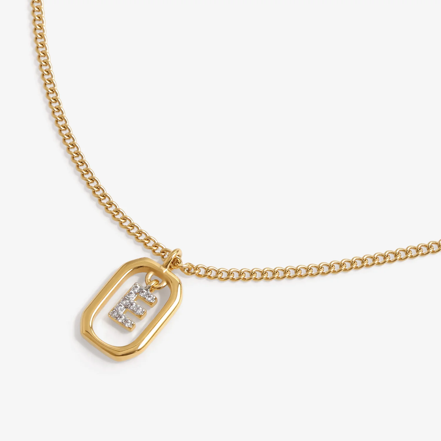 Initial E Zirconia Necklace - Image 3