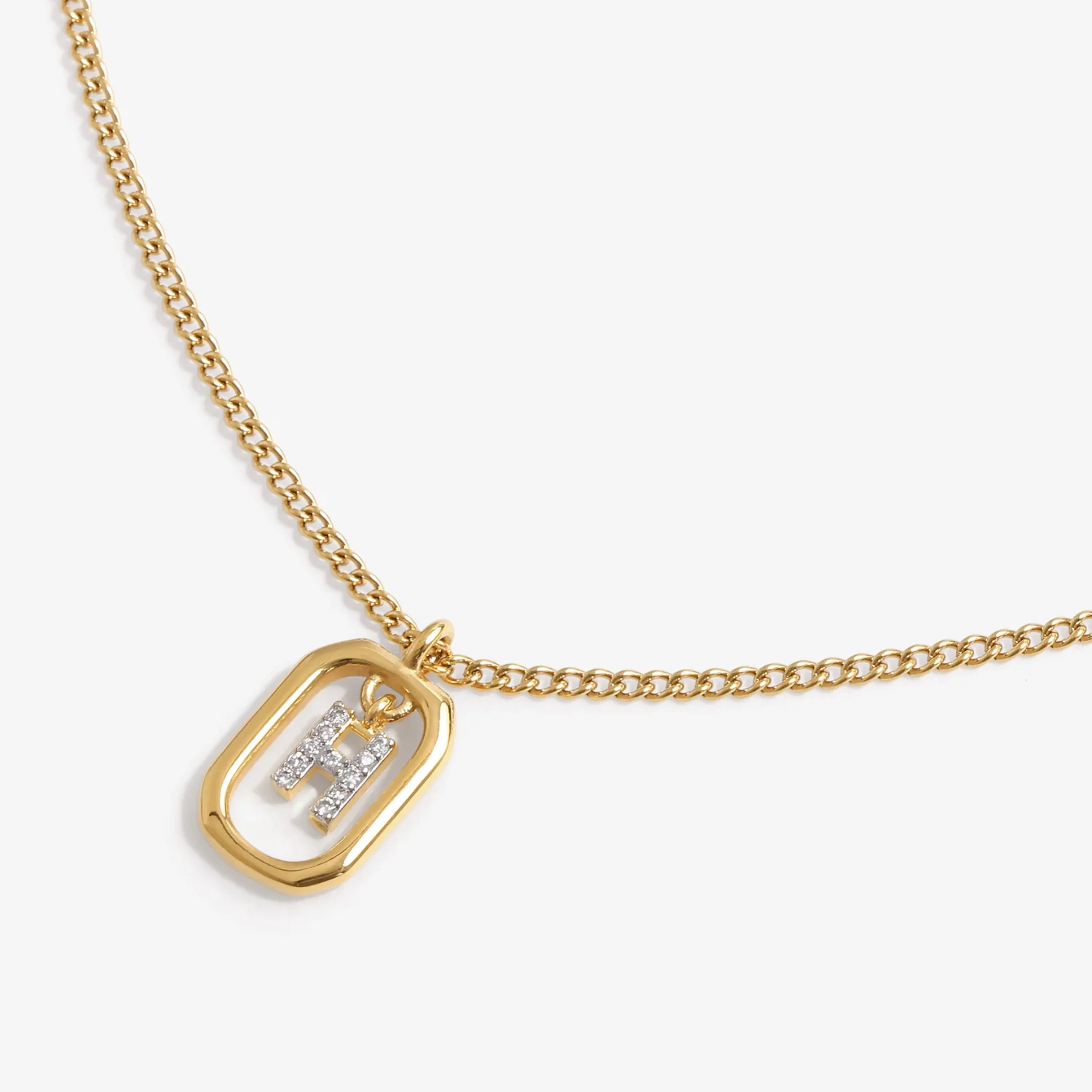 Initial H Zirconia Necklace - Image 3