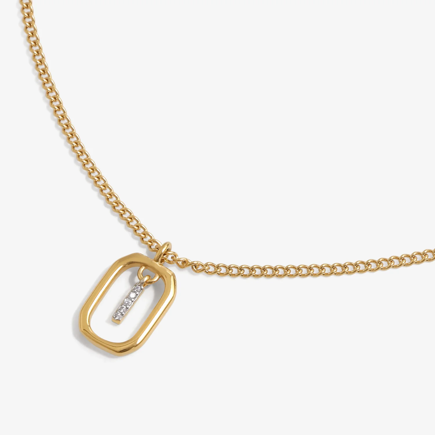 Initial I Zirconia Necklace - Image 3
