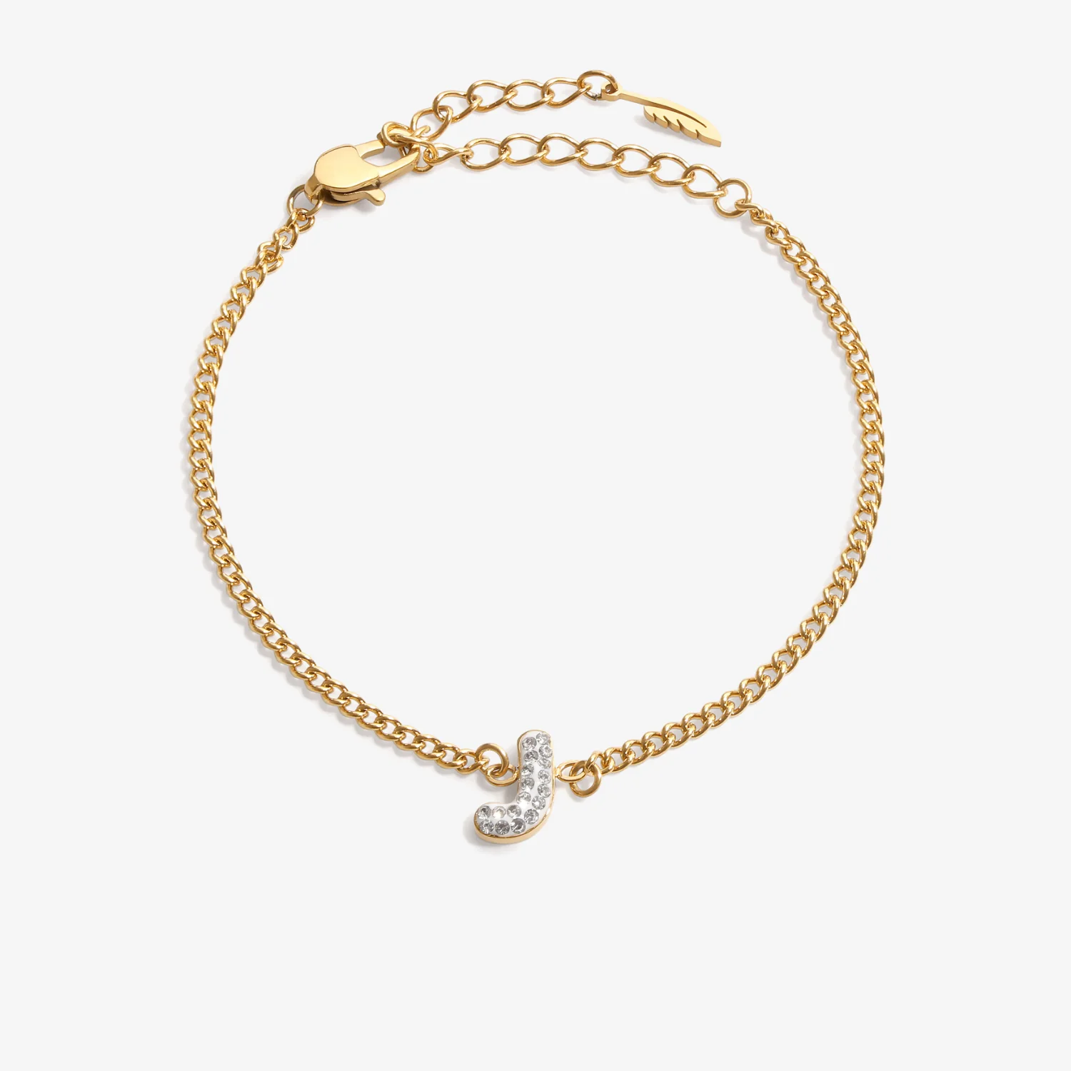 Initial J Zirconia Bracelet