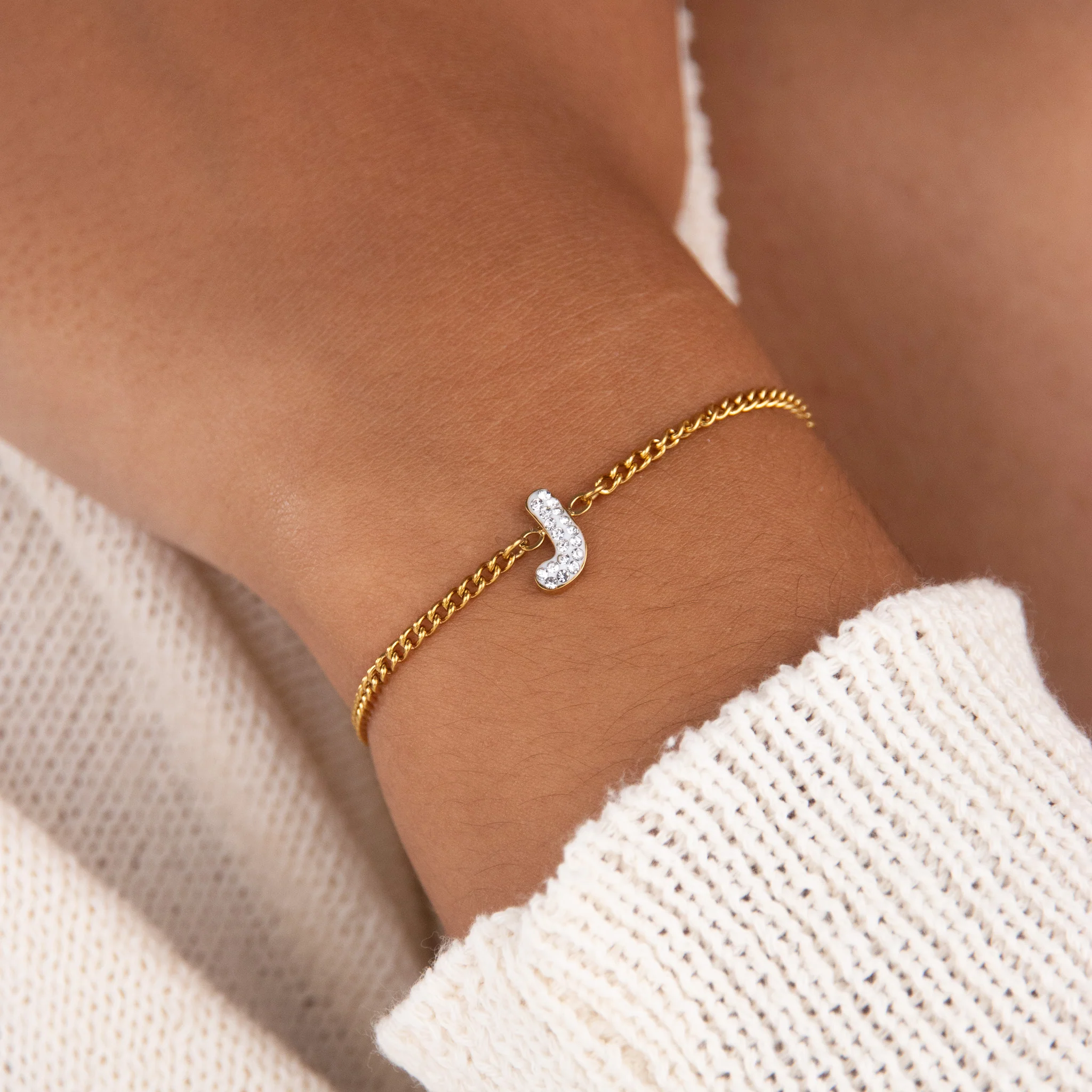 Initial J Zirconia Bracelet - Image 2