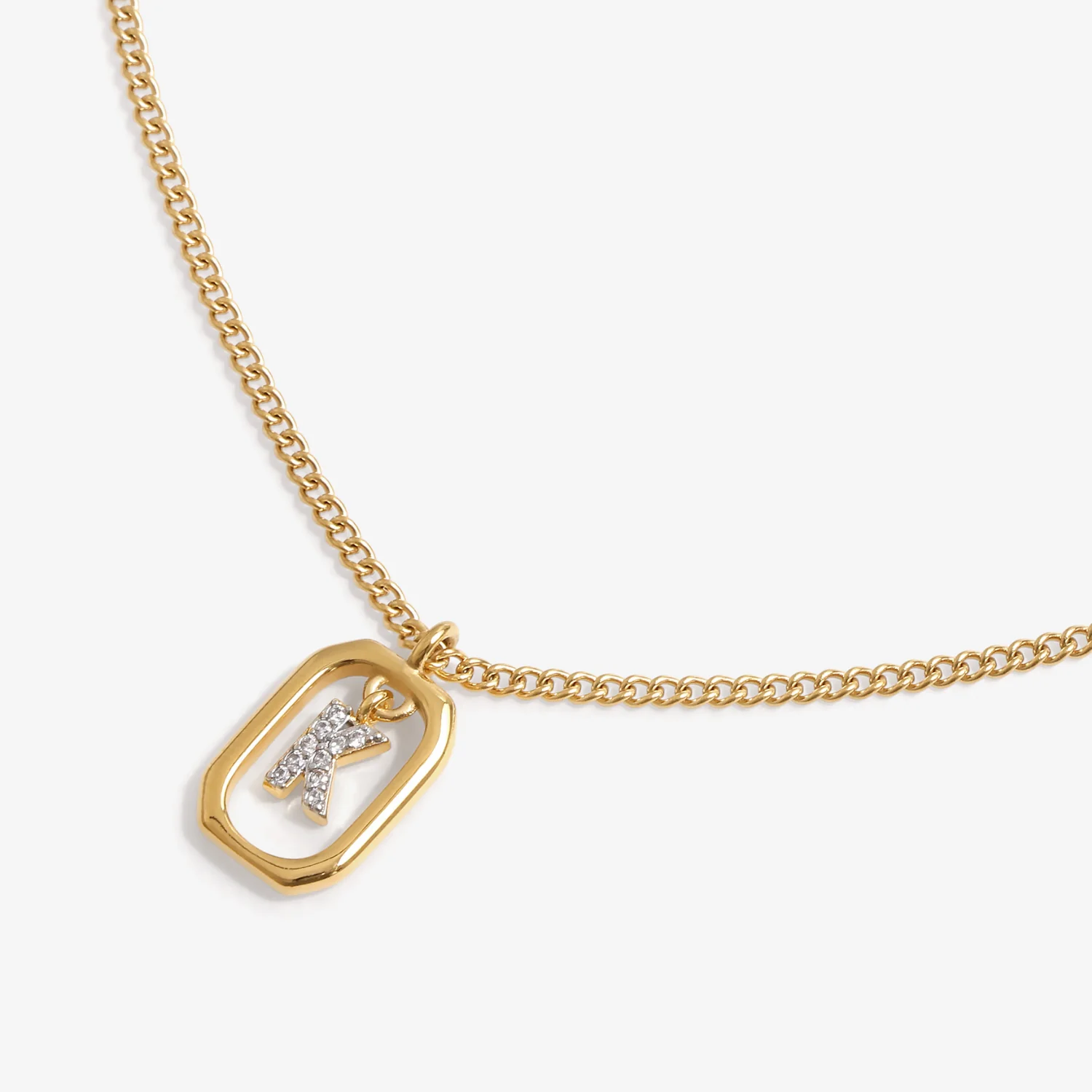 Initial K Zirconia Necklace - Image 3