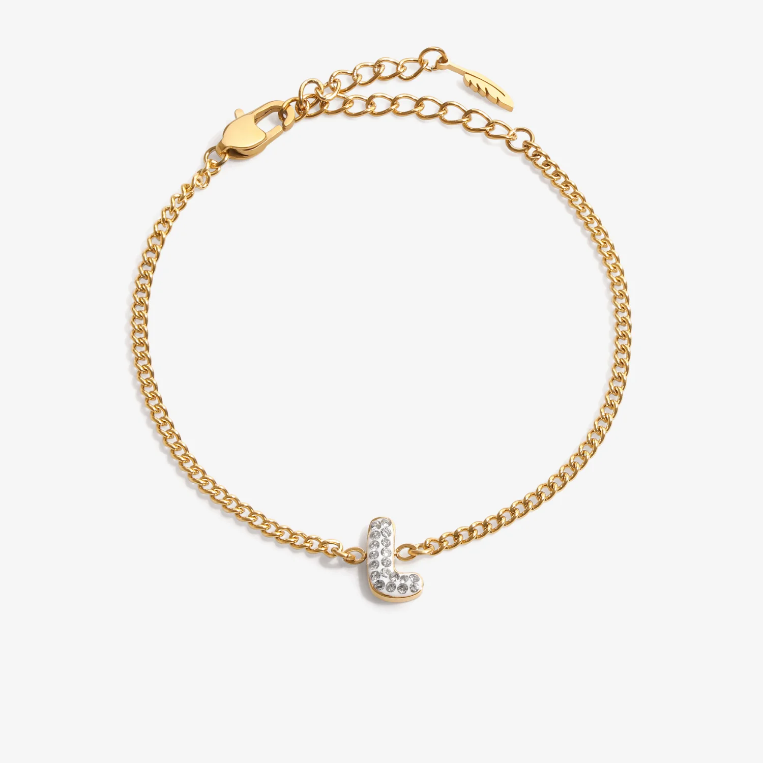 Initial L Zirconia Bracelet