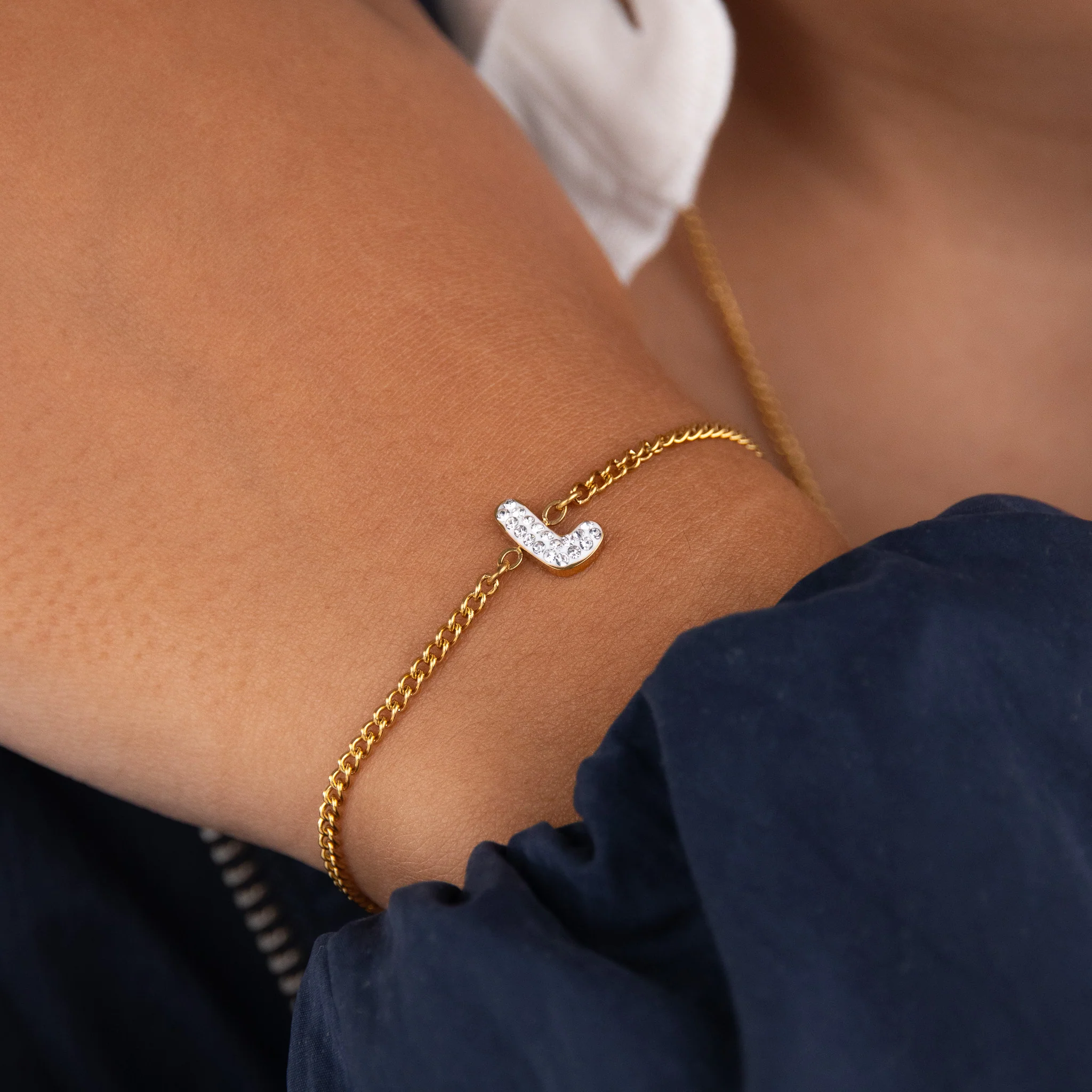 Initial L Zirconia Bracelet - Image 2