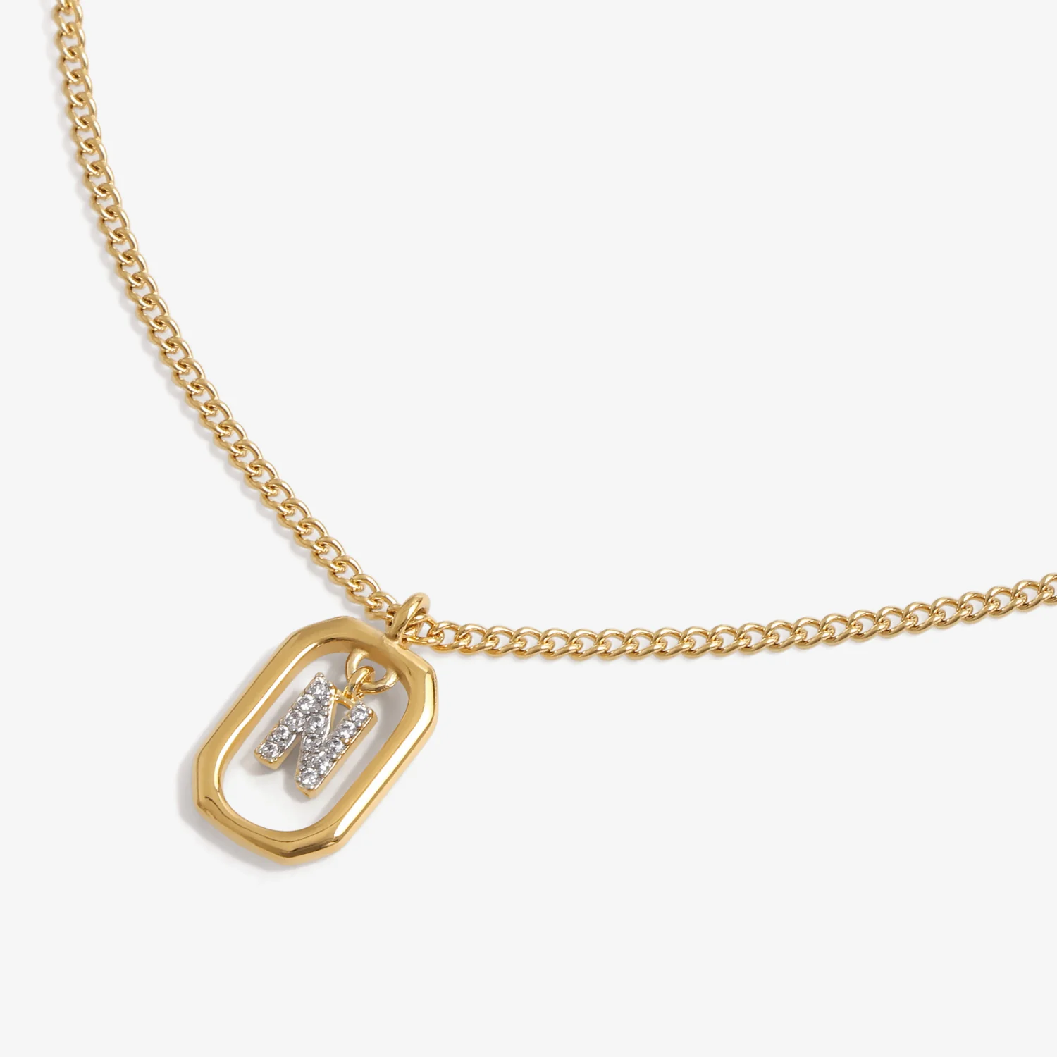 Initial N Zirconia Necklace - Image 3