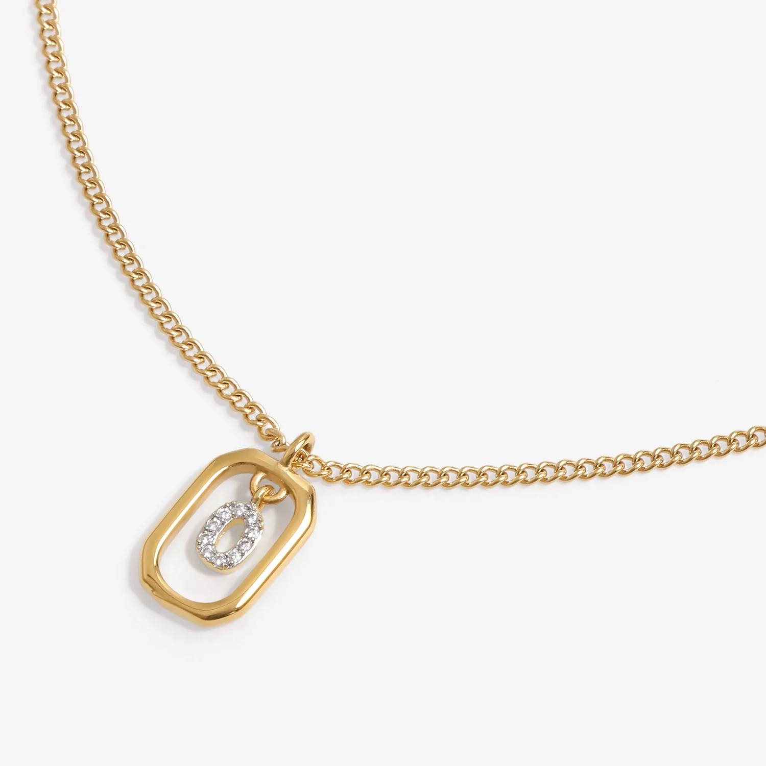 Initial O Zirconia Necklace - Image 3
