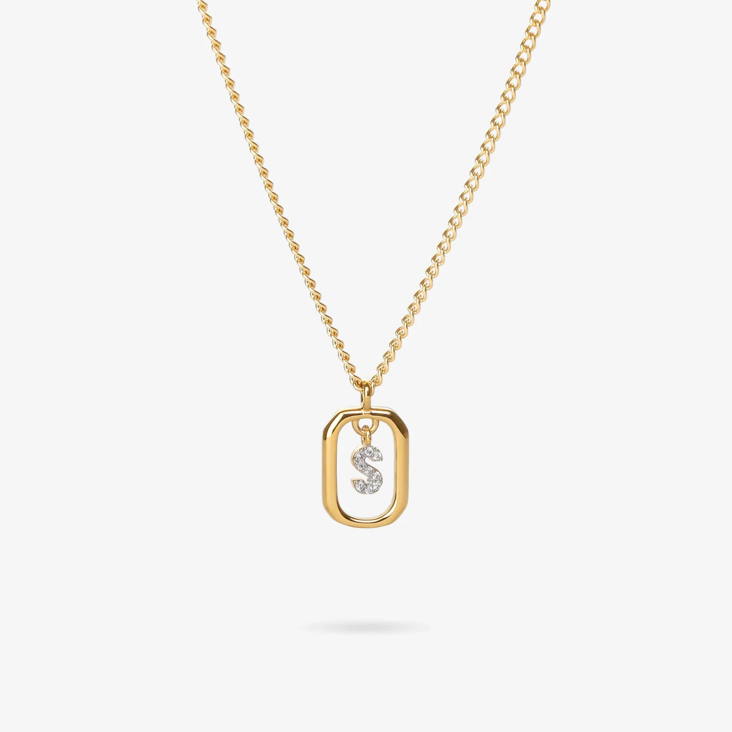 Initial S Zirconia Necklace