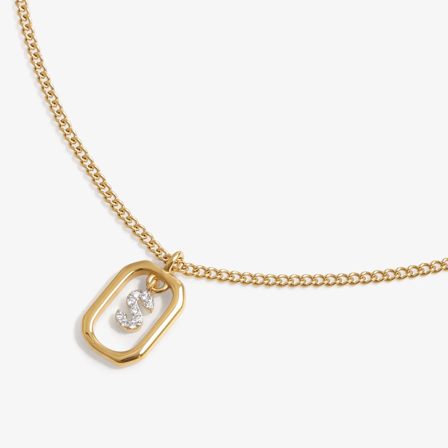Initial S Zirconia Necklace - Image 3