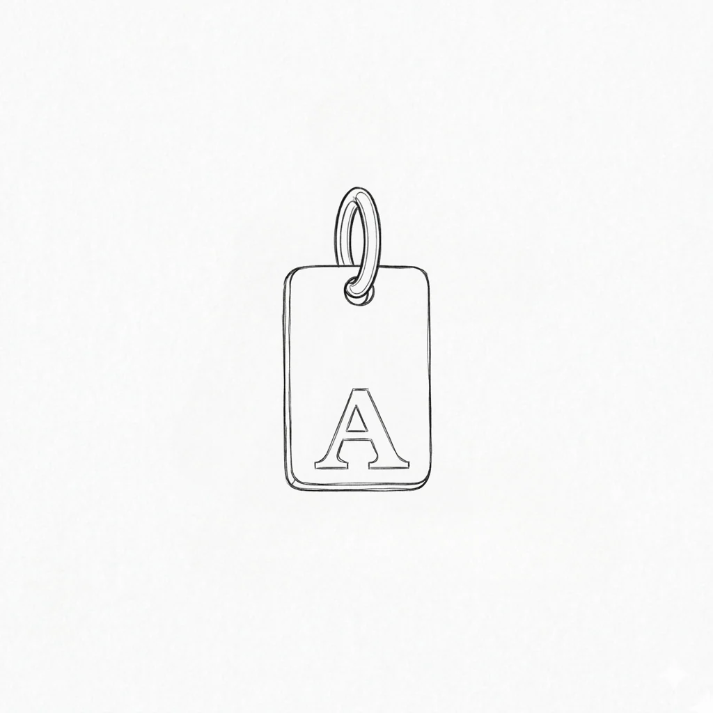 Initial Square - Gold