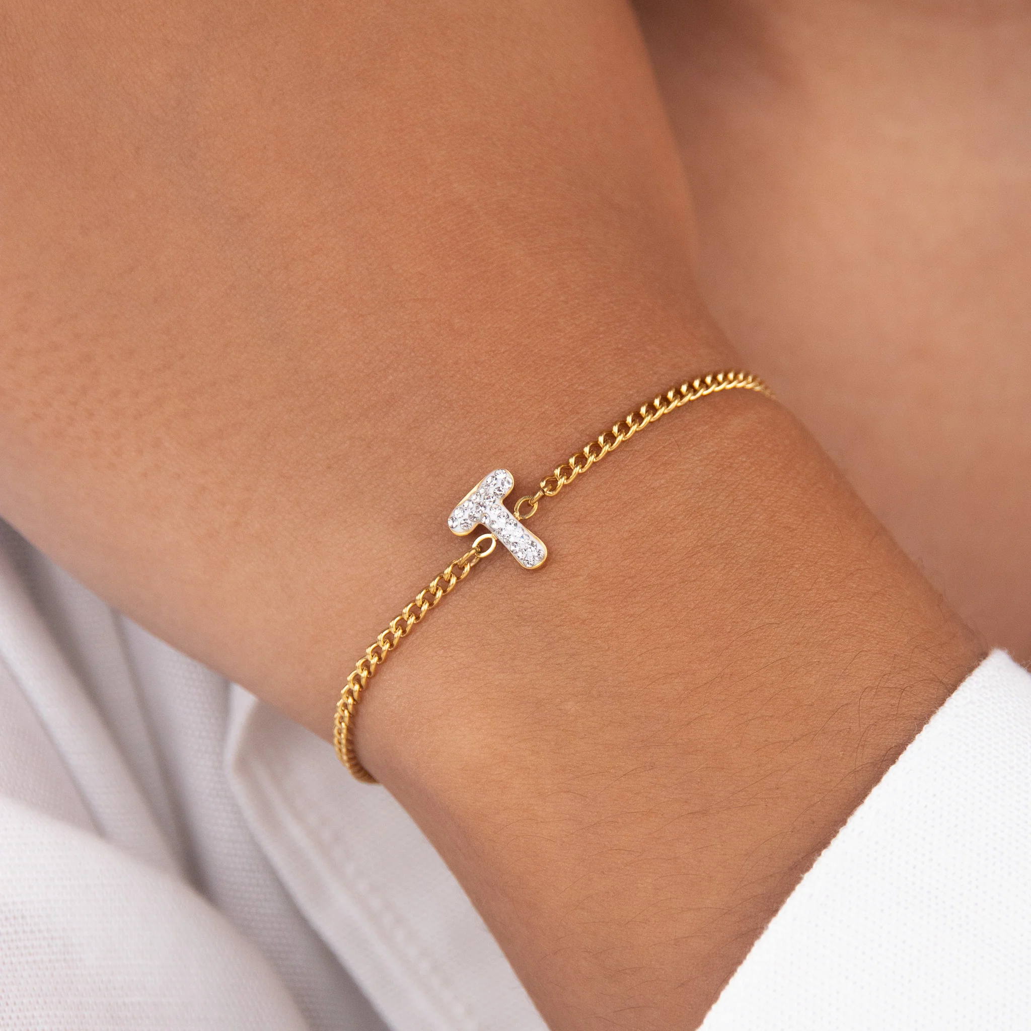 Initial T Zirconia Bracelet - Image 2