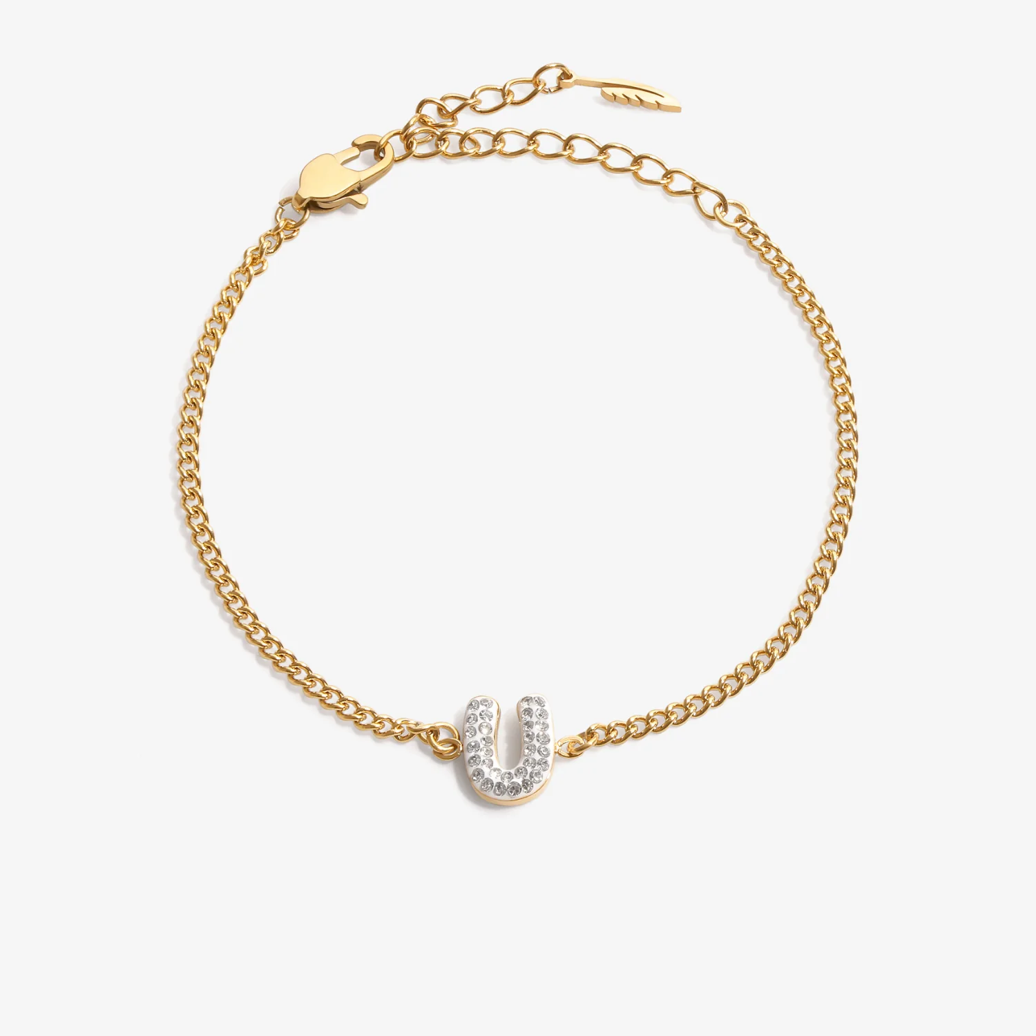 Initial U Zirconia Bracelet