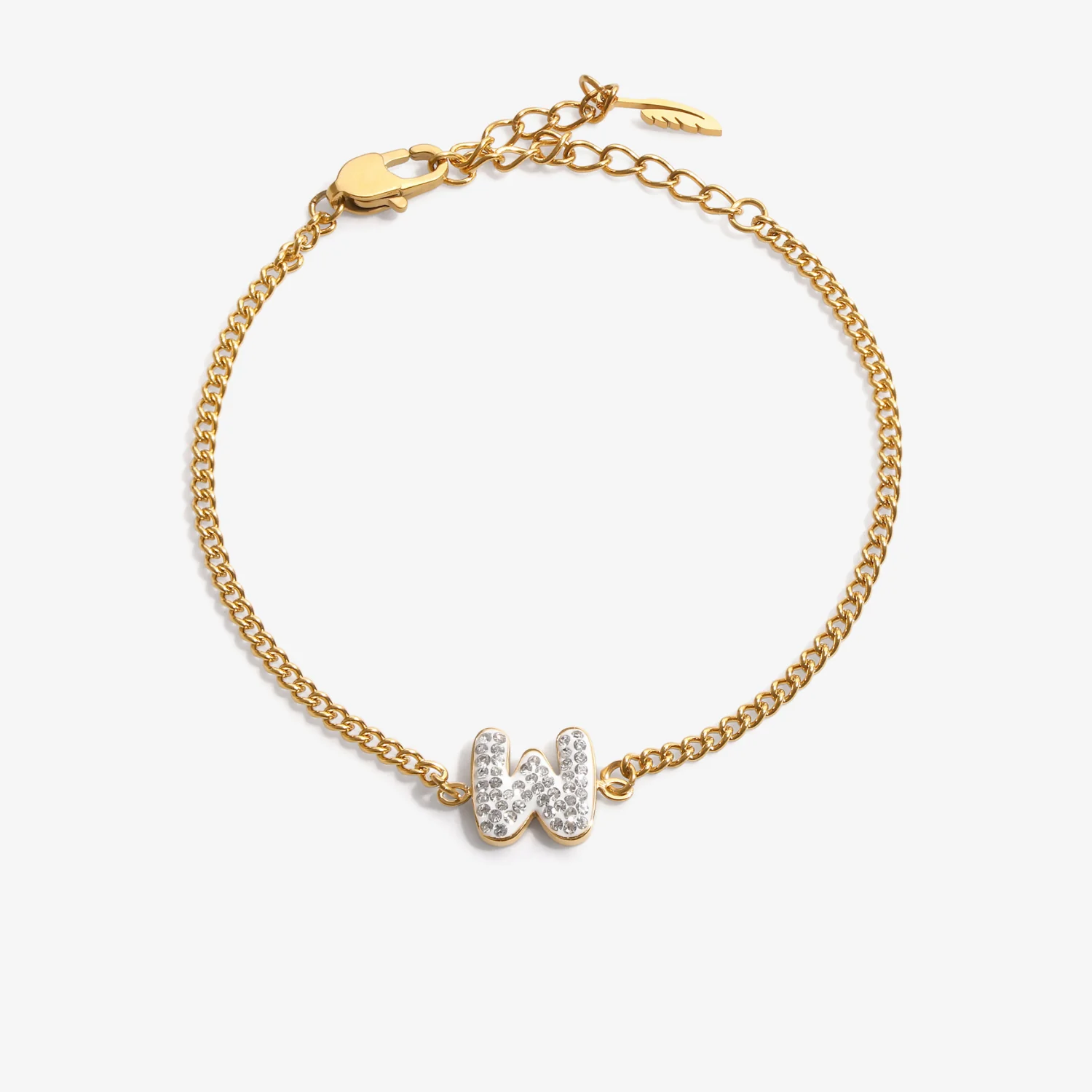 Initial W Zirconia Bracelet